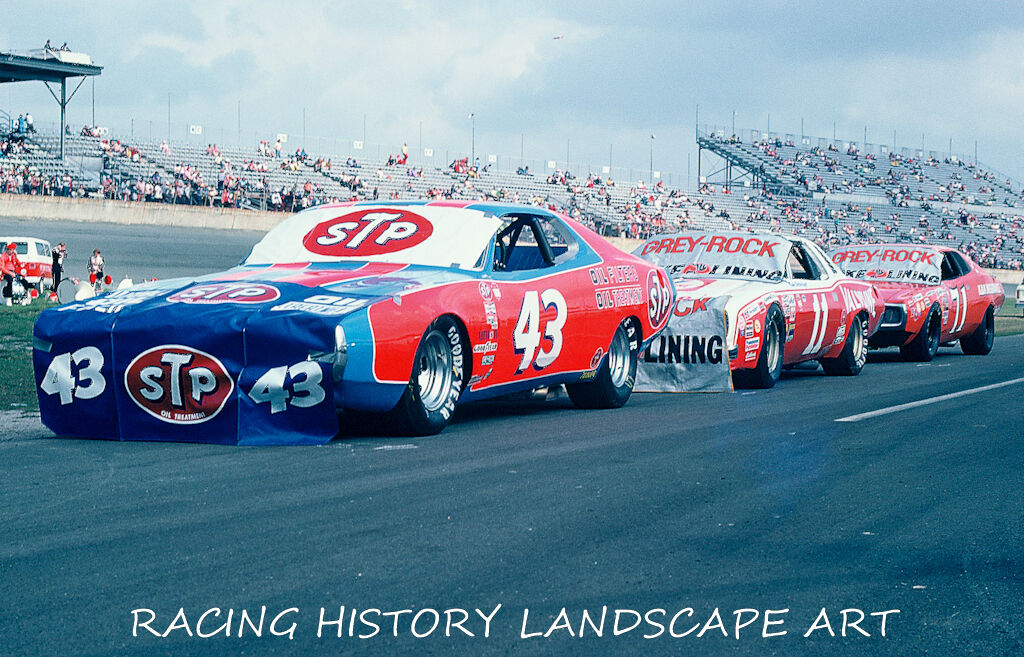 1975 DAYTONA 500 20x30 PHOTO #43 RICHARD PETTY STP DODGE KING RICHARD RACE CAR