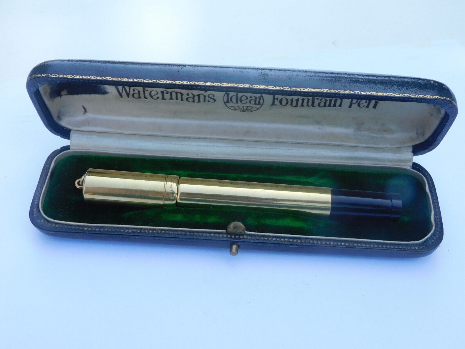 Waterman 0642 18KR Overlay Safety Pen-Ca. 1920 With Box