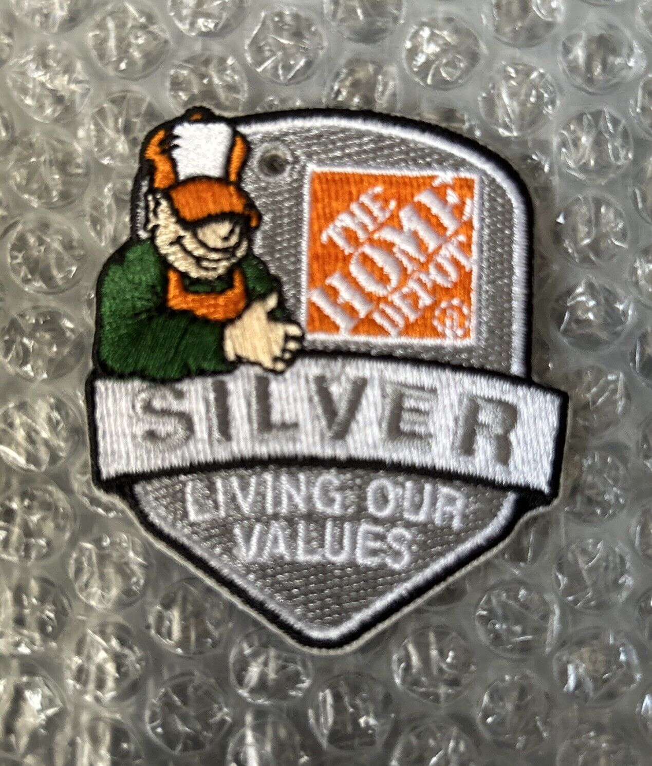 Home Depot Living Our Values Silver Award Patch-NEW