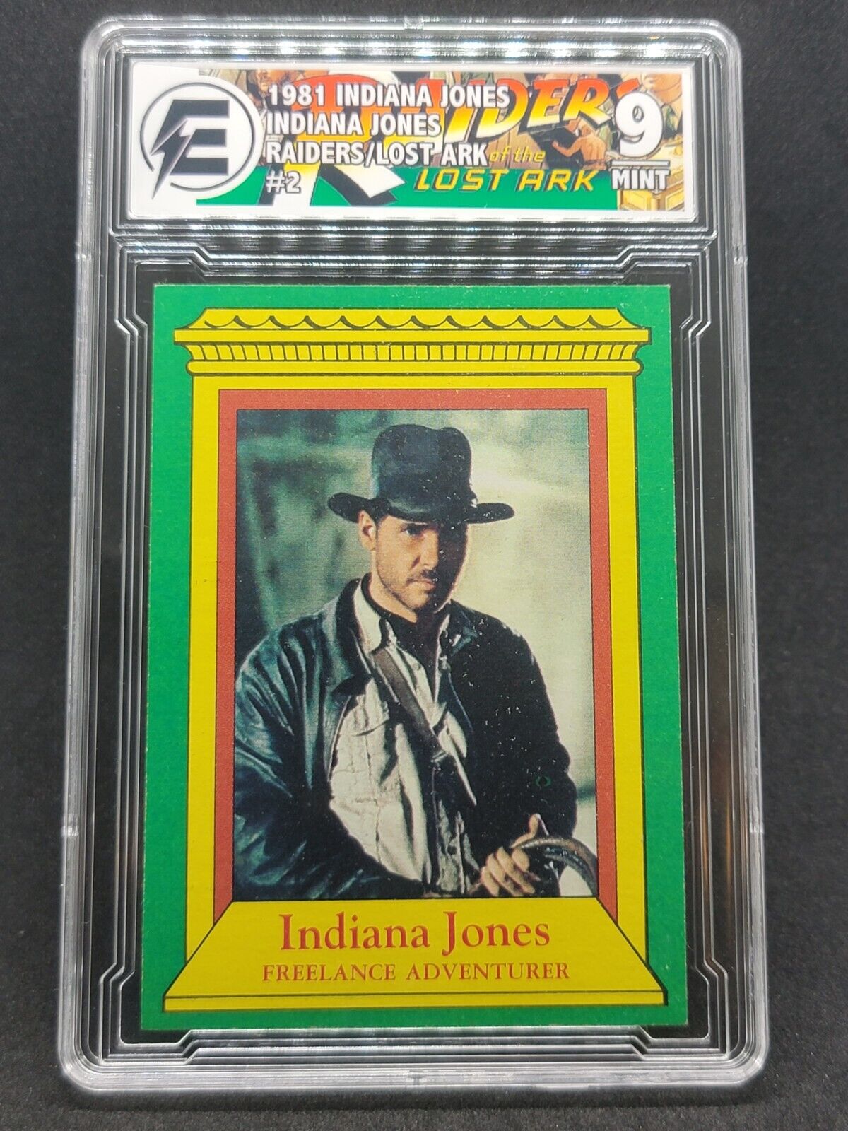 1981 Raiders Of The Lost Ark #2 Indiana Jones RC Harrison Ford Graded 9 Mint