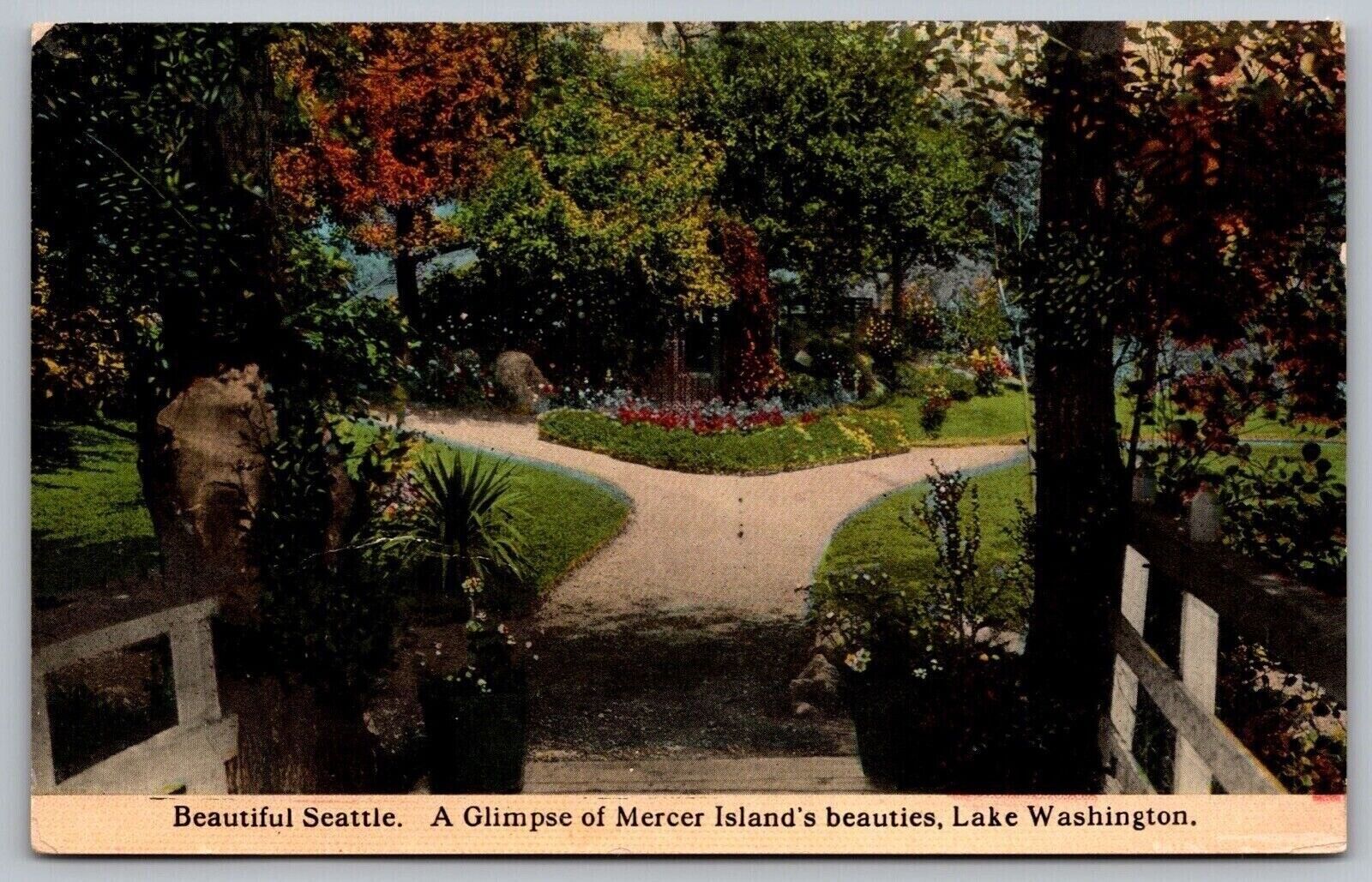 Beautiful Seattle Mercer Island Lake Washington Wa Postcard