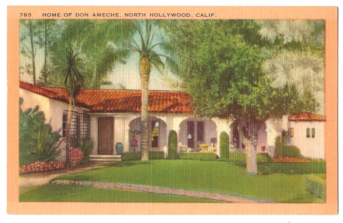 North Hollywood California c1940\'s Don Ameche Home, Hollywood Movie Star, actor