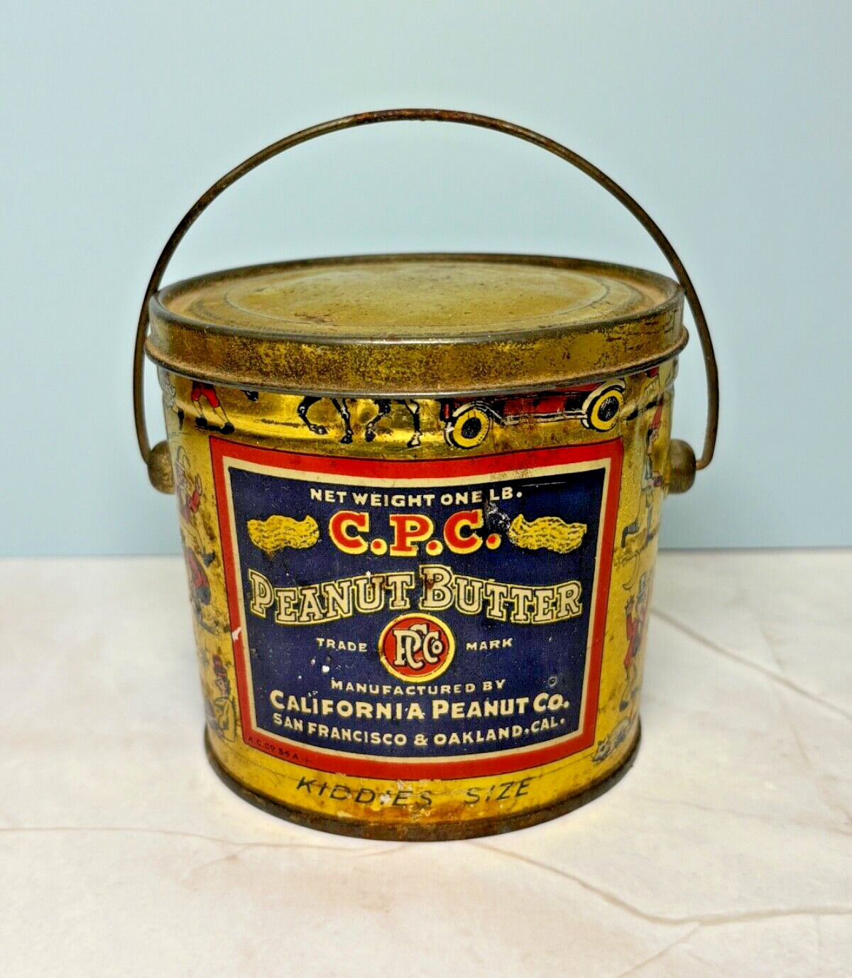 Tin - Vintage Tin - California Peanut Company Tin - Peanut Butter Tin