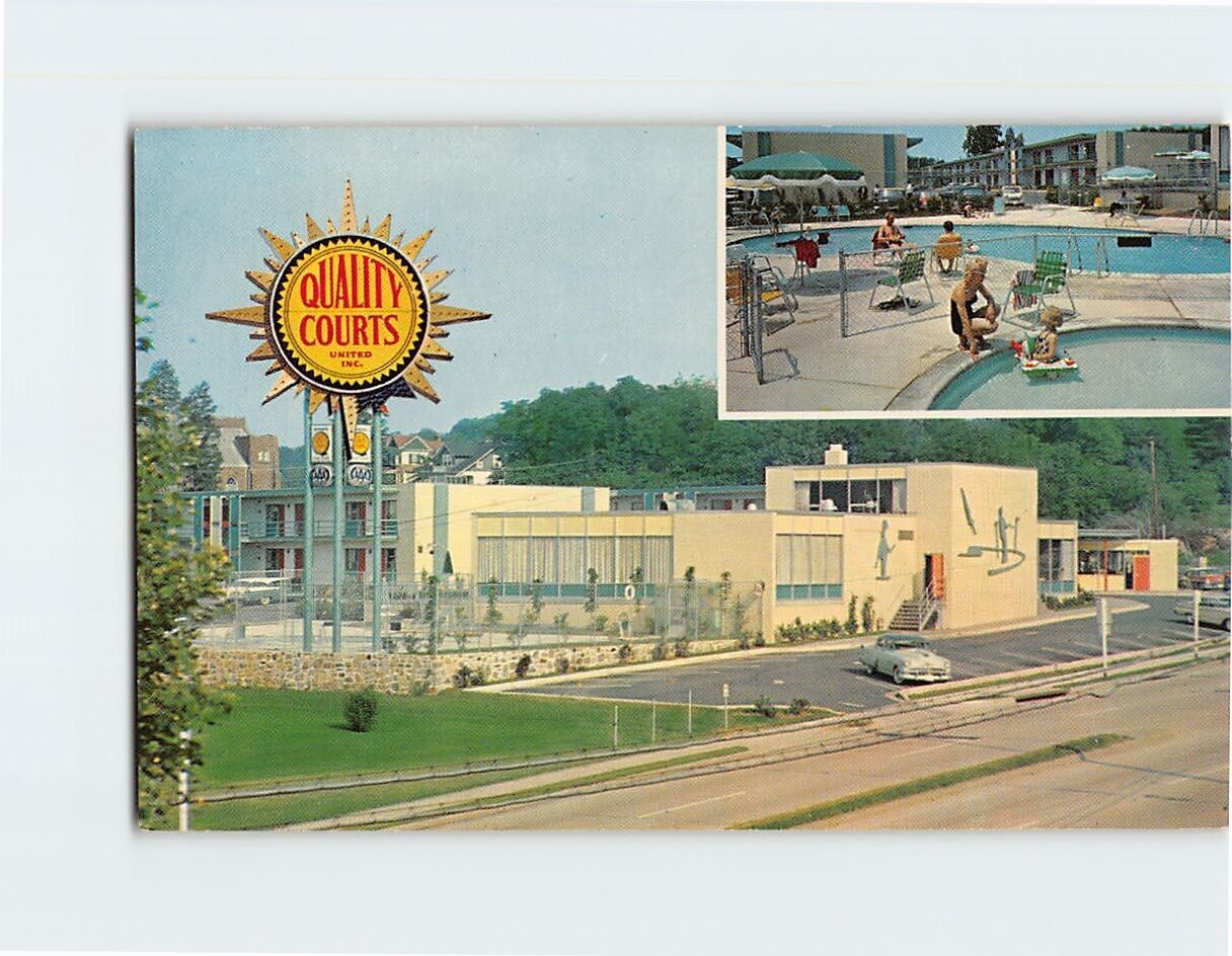 Postcard Quality Courts Motel Arlington Virginia USA