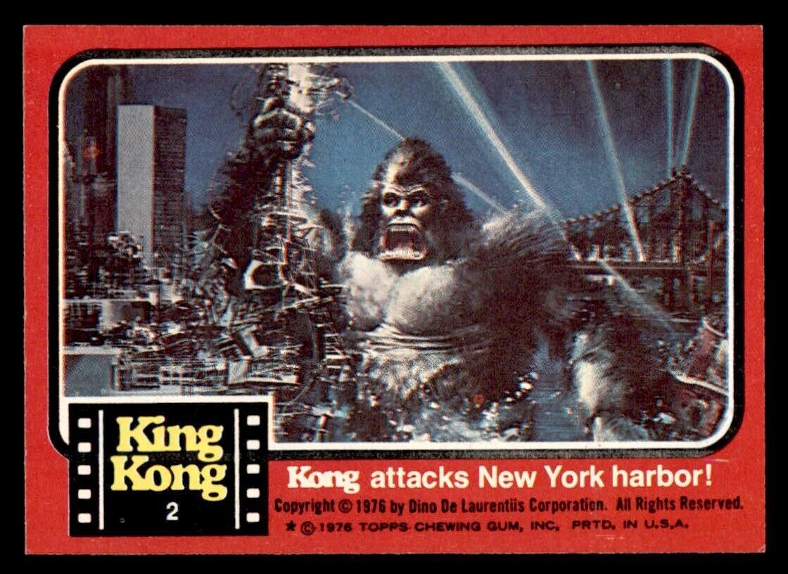 1976 Topps King Kong #2 Kong Attacks New York Harbor EX/MT