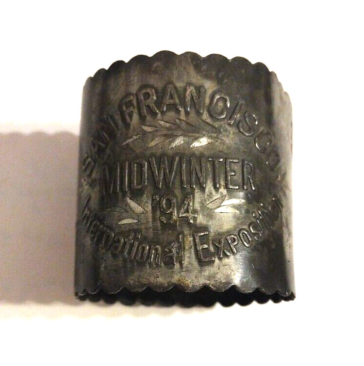 1894 California Midwinter Exposition San Francisco Metal Souvenir Napkin Ring