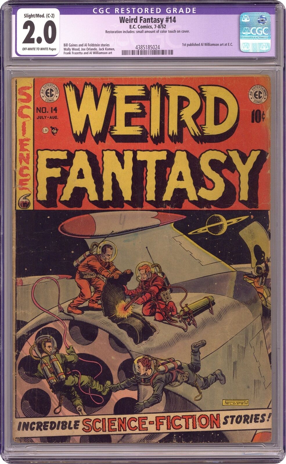 Weird Fantasy #14 (actual #14) CGC 2.0 RESTORED 1952 4385185024