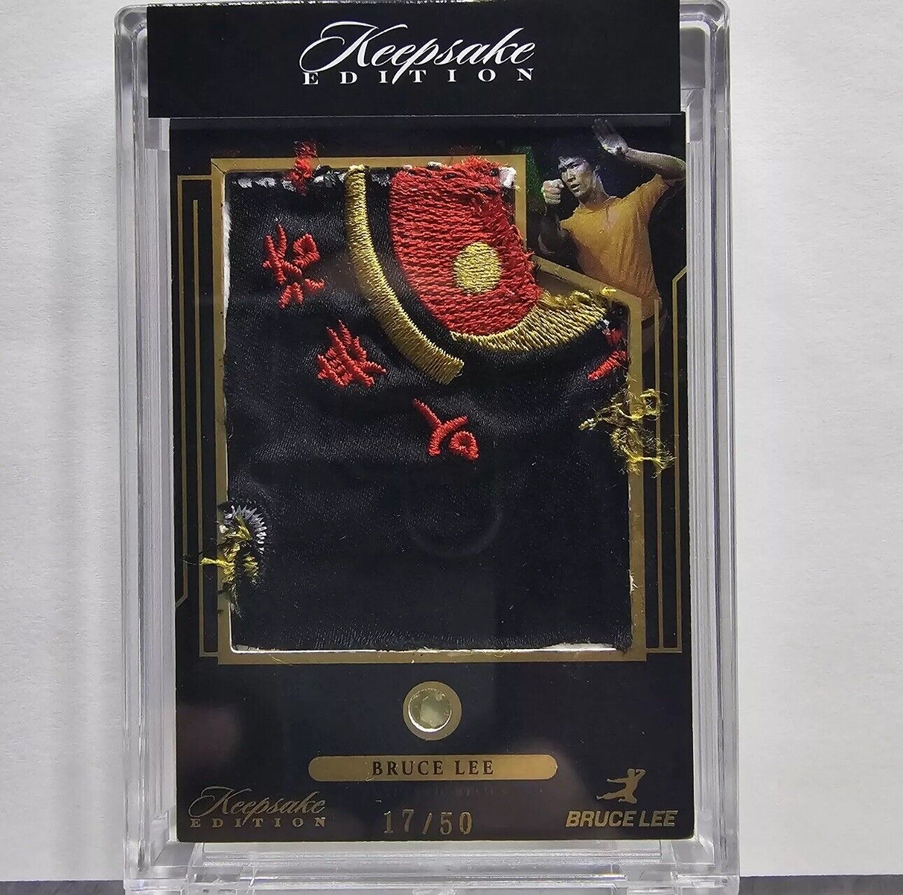 Bruce Lee Authentic Relic Piece  2024 Keepsake Edition 50th Anniversary #17/50