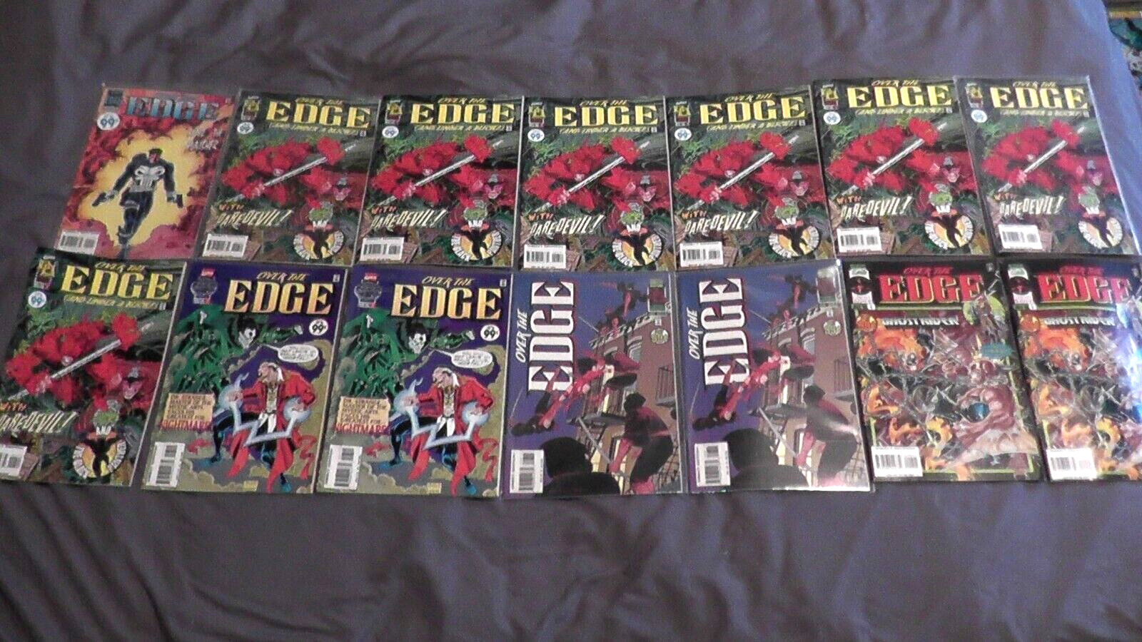 OVER THE EDGE LOT 14 MARVEL COMICS #5 6 7 8 9 PUNISHER GHOST RIDER BLACK PANTHER