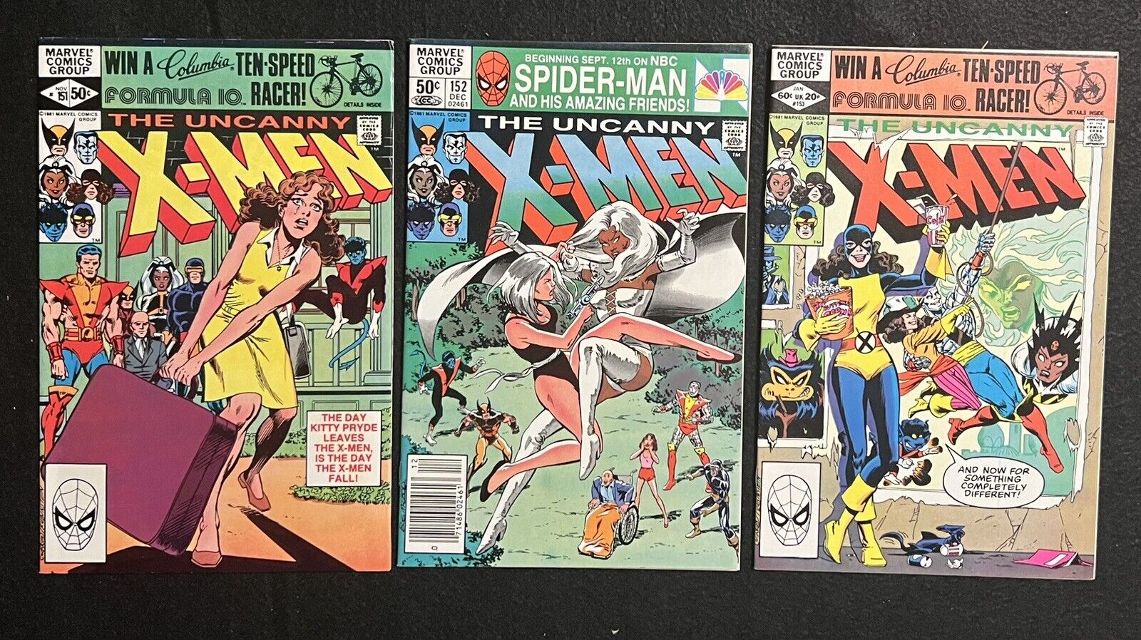 Uncanny X-Men #151 152 153 1981