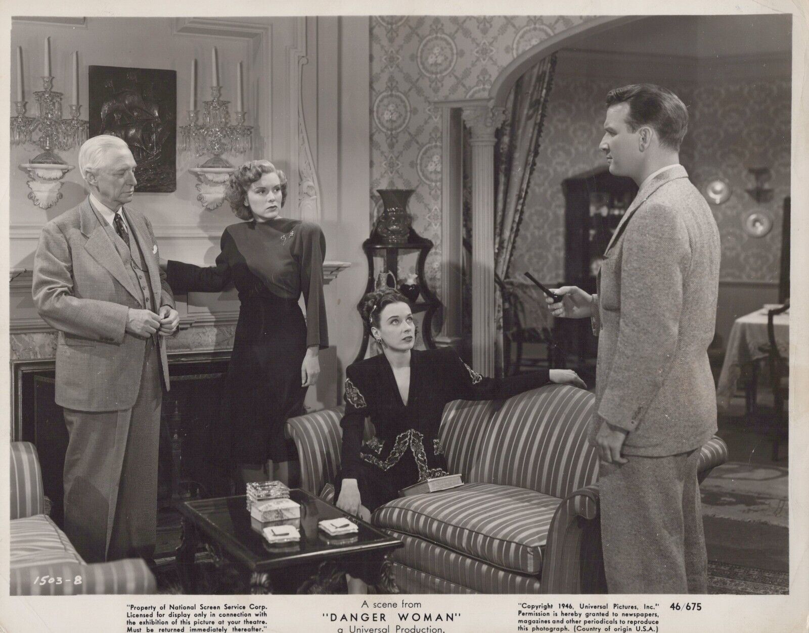 Brenda Joyce + Patricia Morison + Don Porter in Danger Woman (1946) Photo K 306