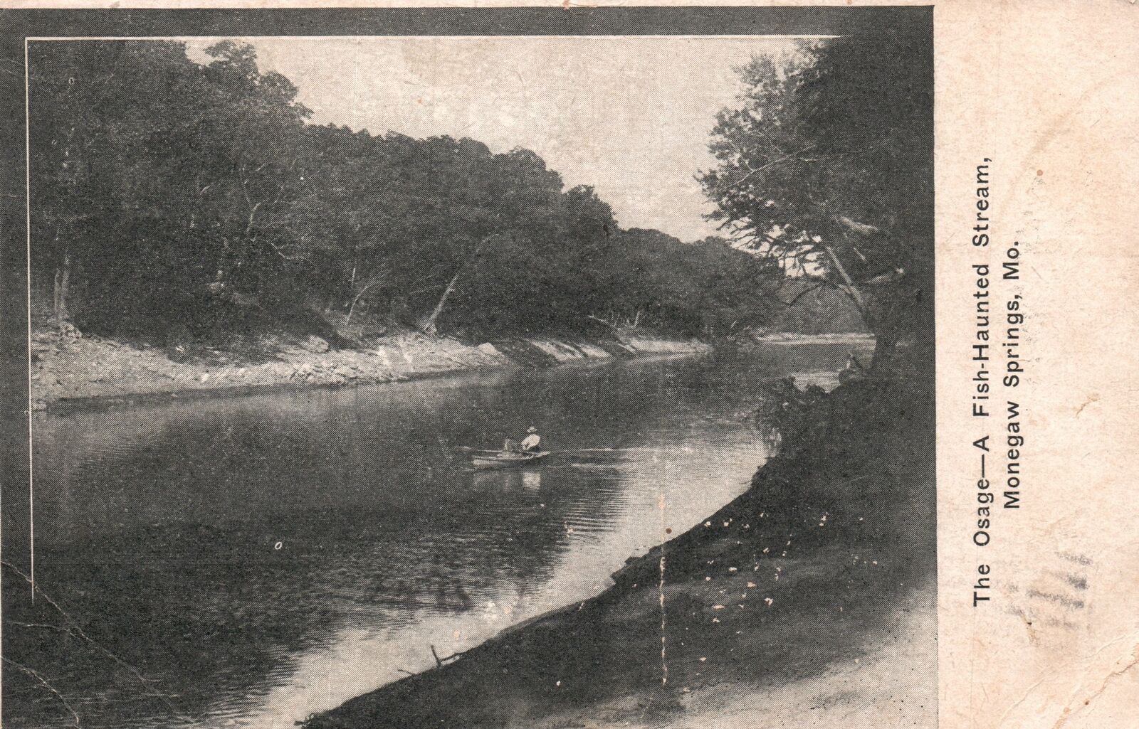 Vintage Postcard 1908 The Osage Fish Haunted Stream Monegaw Springs Missouri MO