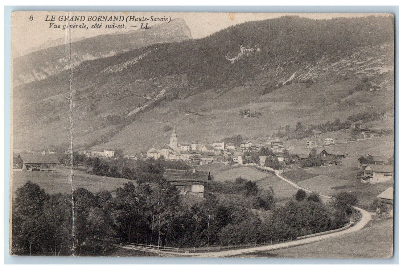 Le Grand Bornand France Postcard General View South-East Coast c1910 Antique