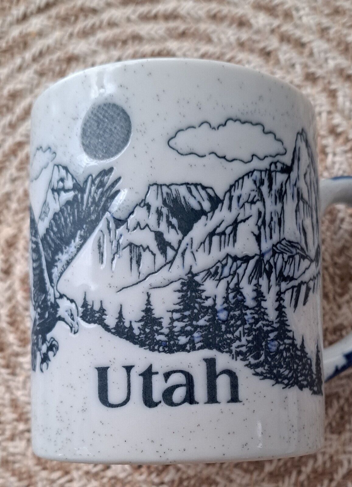 Vintage Utah Embossed Speckled Coffee Mug