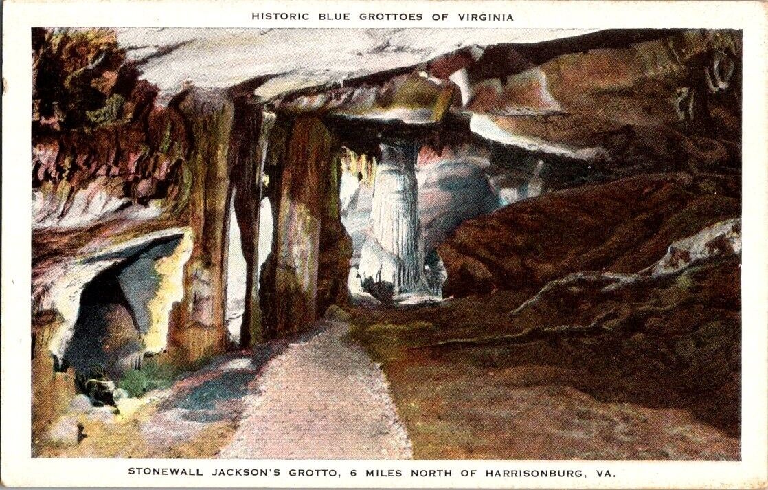 postcard Stonewall Jackson's Grotto Harrisonburg Virginia B2
