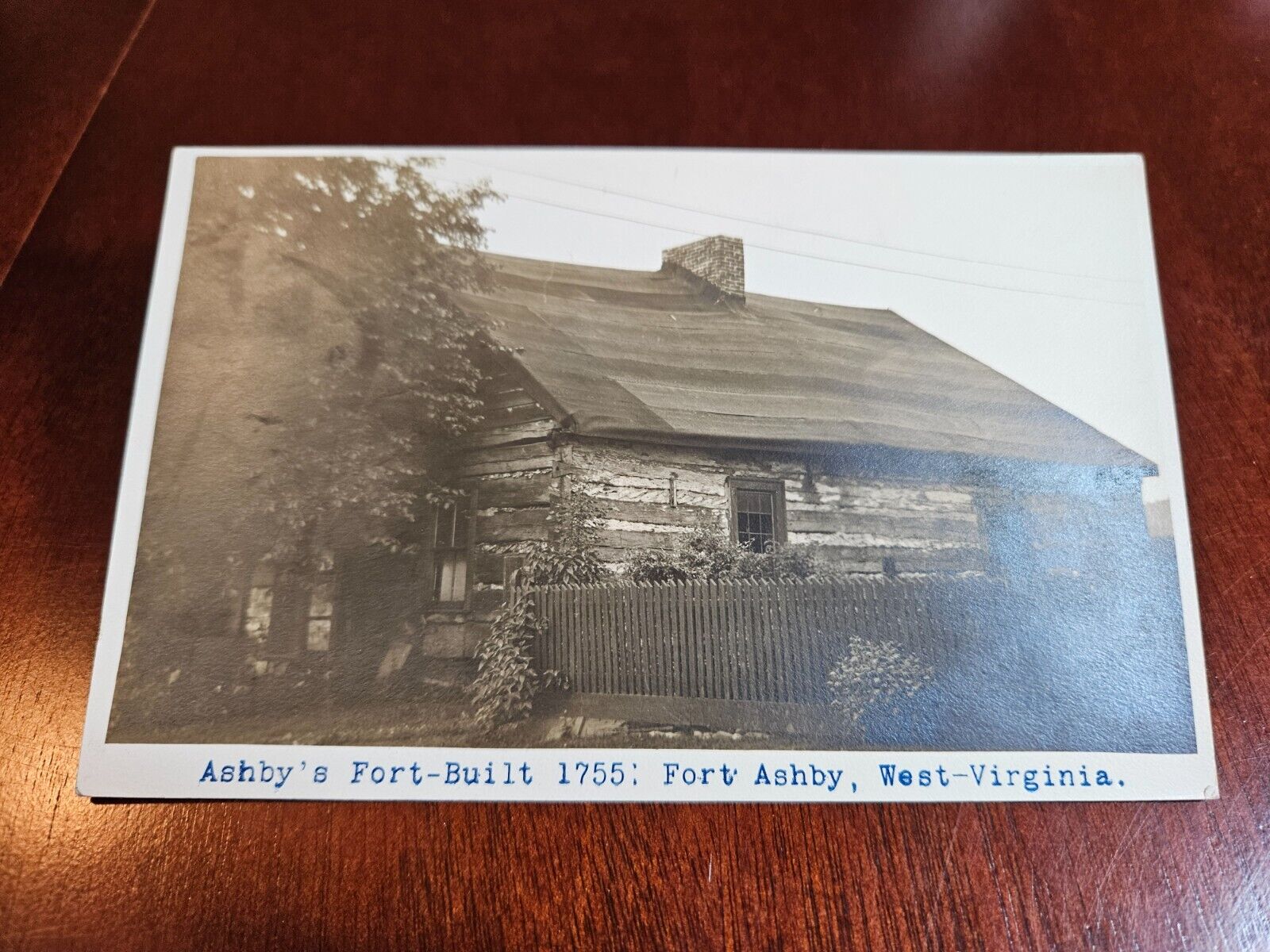 Postcard West Virginia RPPC Real Photo Fort Ashby Mineral County 1755 Building