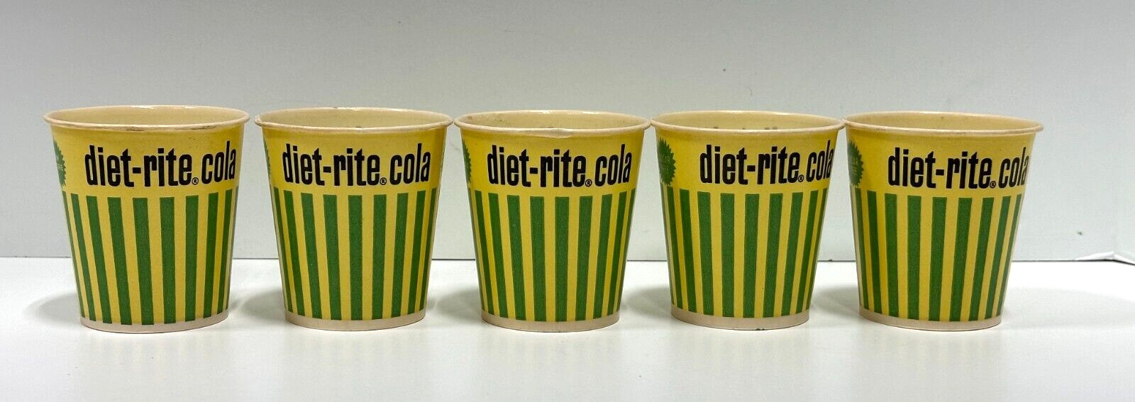 Vintage advertising Diet-Rite cola no 47 lily water cups lot of 5 collectible
