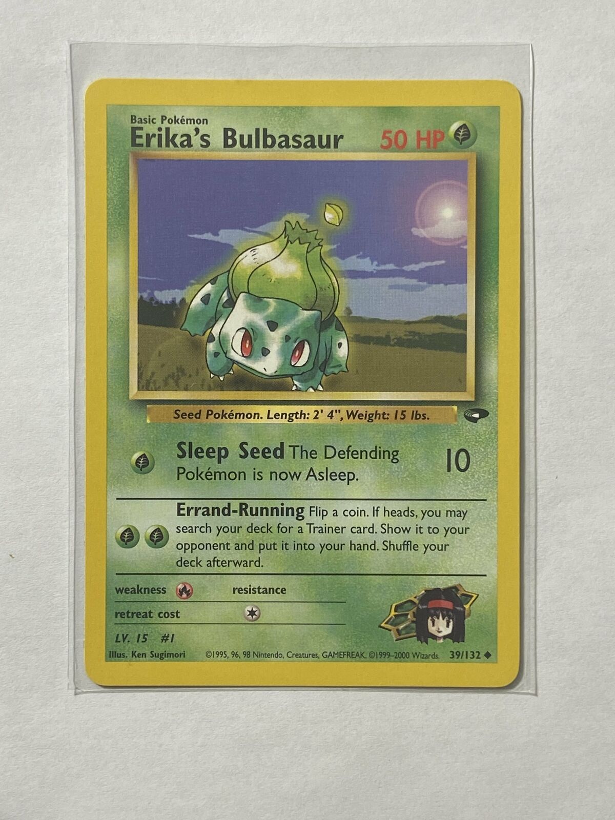 Erika\'s Bulbasaur Near mint English  39/132 Gym Challenge