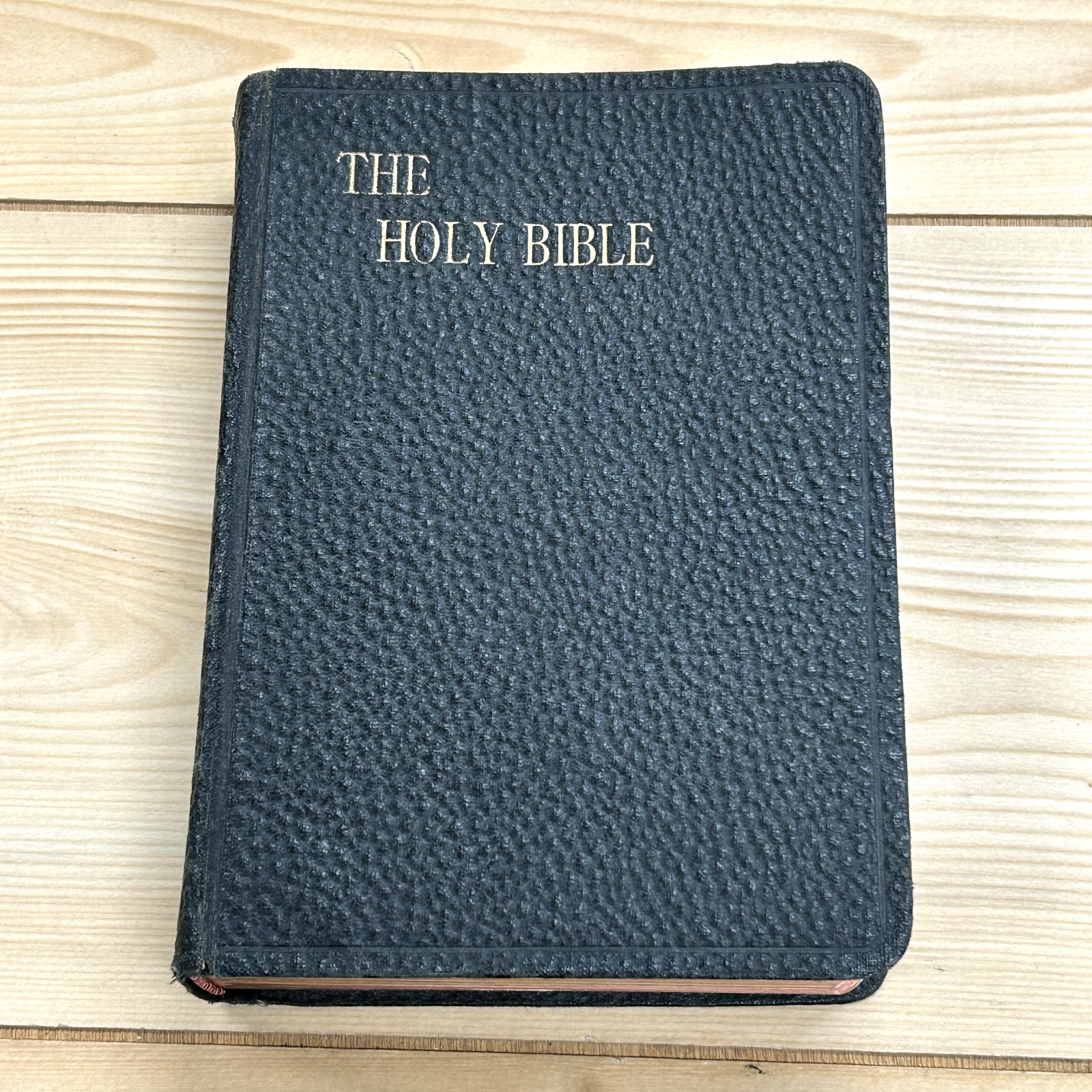 Vintage 1912 Holy Bible Douay Version Latin Vulgate Illustrated Made in Belgium