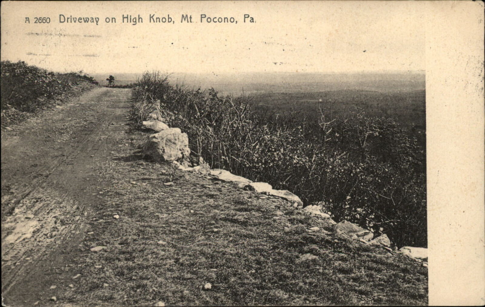 Mt Pocono Pennsylvania ~ High Knob ~ Driveway ~ UDB postcard mailed 1906