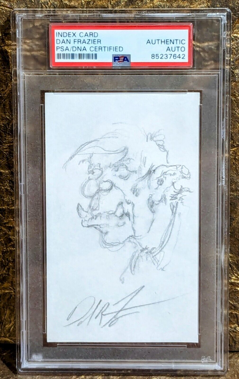 Dan Frazier Autograph Hand Drawn Signed Sketch PSA DNA Dungeons & Dragons Artist
