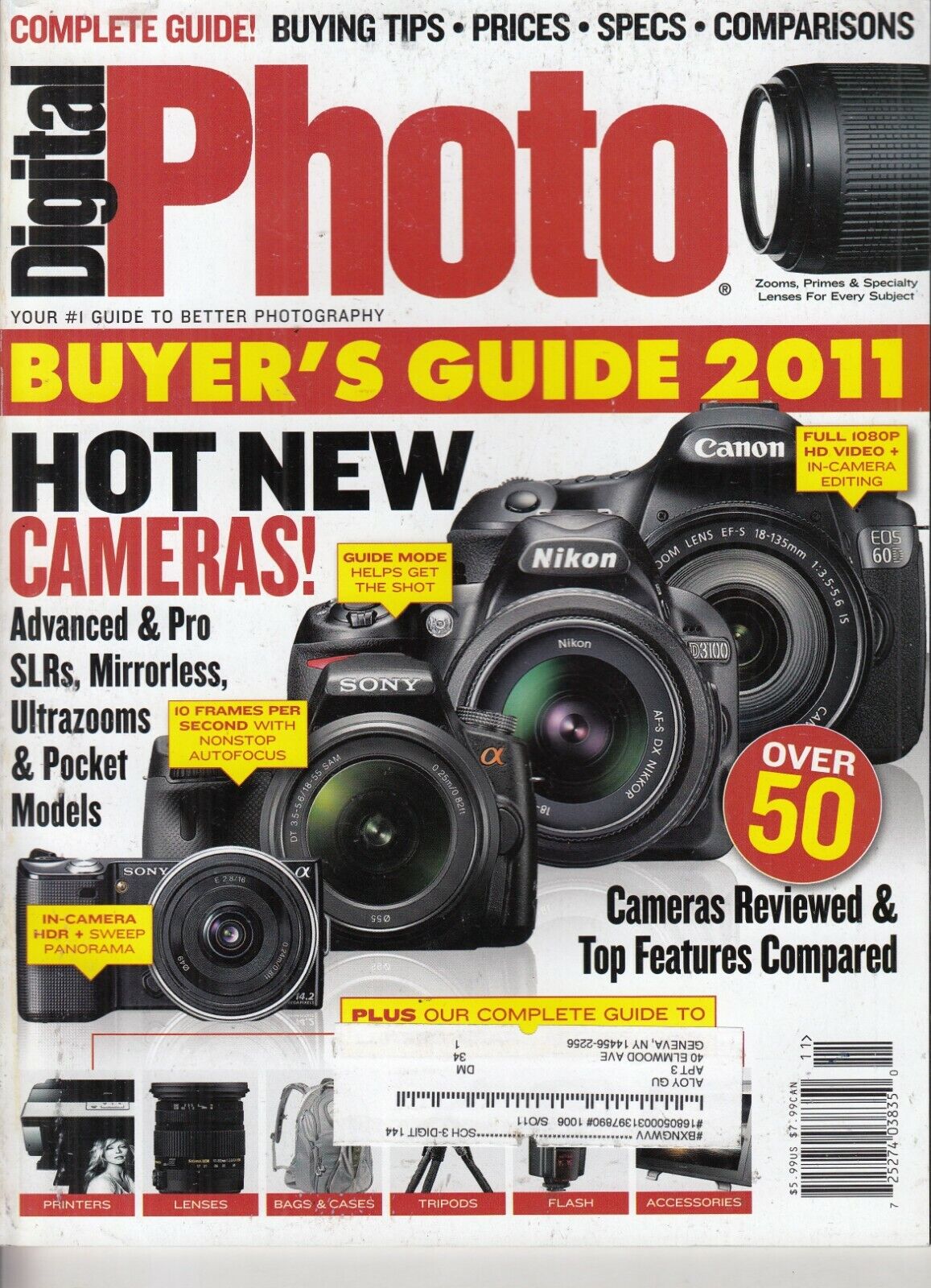 Digital Photo Magazine 2010 Nov.  -  2011  Buyers Guide - Canon , Nikon , Sony 