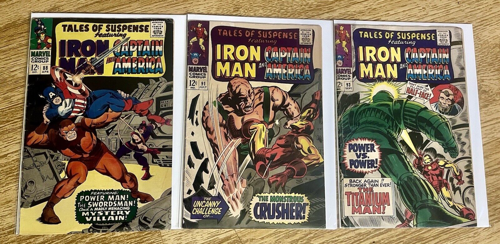 Tales Of Suspense 88 91 93 Comic Book Lot Old Vintage 12 Cent Marvel Iron Man 3