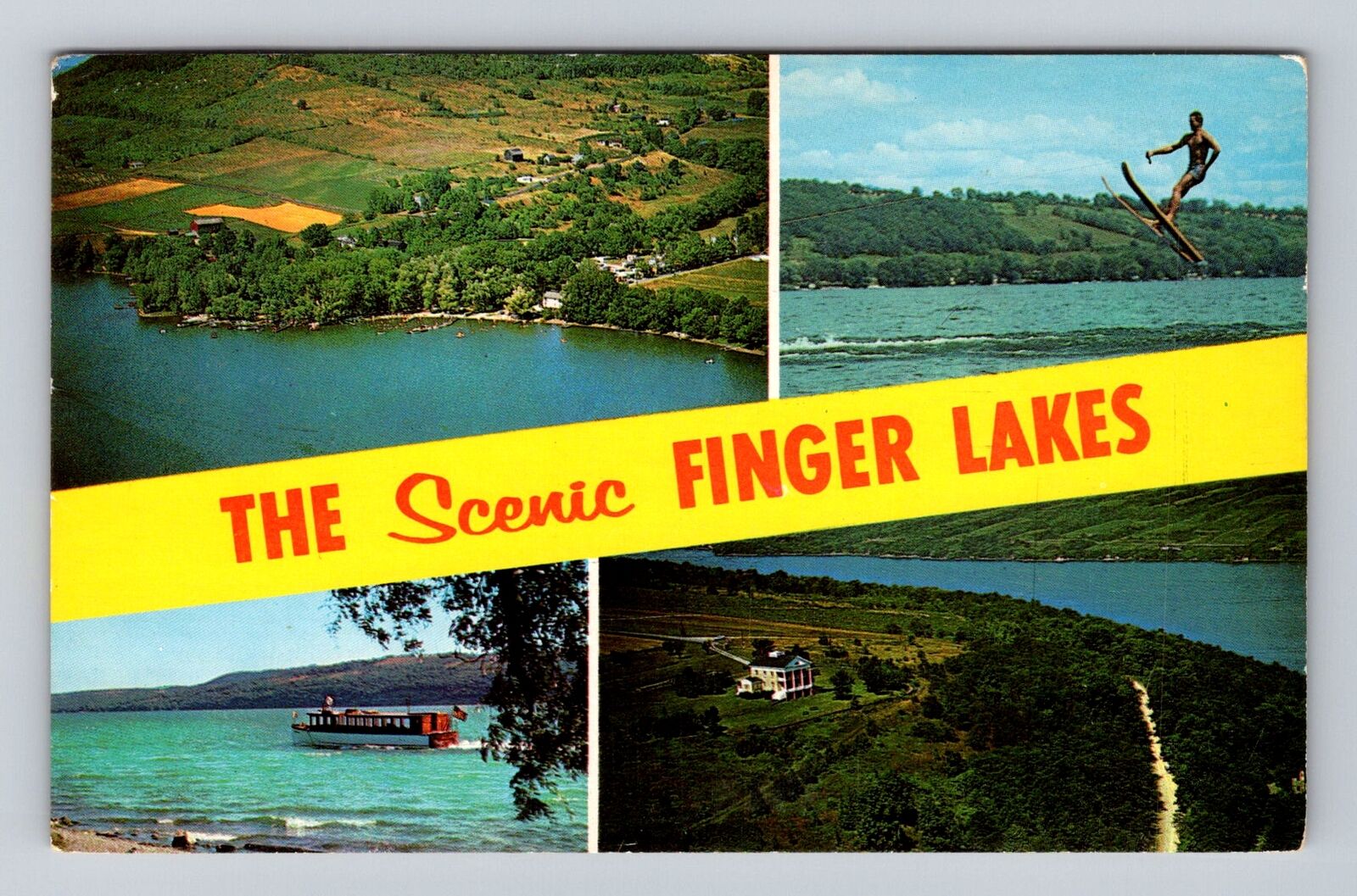 NY-New York, Scenic Finger Lakes, Antique, Vintage c1963 Souvenir Postcard
