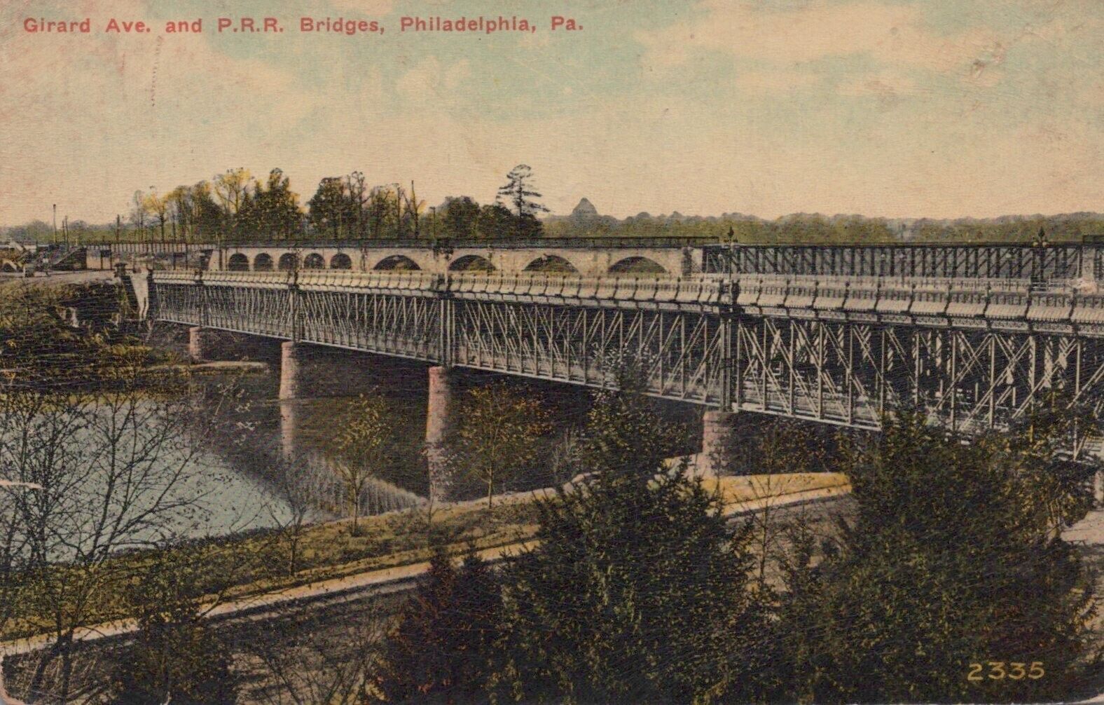 Girard Avenue and Pennsylvania Railroad ( PRR ) bridge in Philadelphia PA