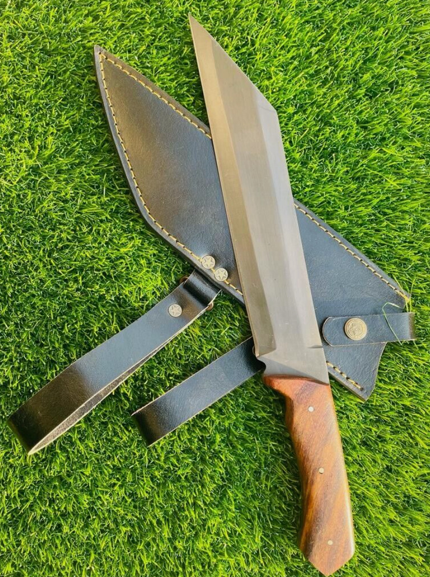 HANDMADE D2 TOOL STEEL VIKING SEAX KNIFE NORSE OUTDOOR CAMPING HUNTING KNIFE
