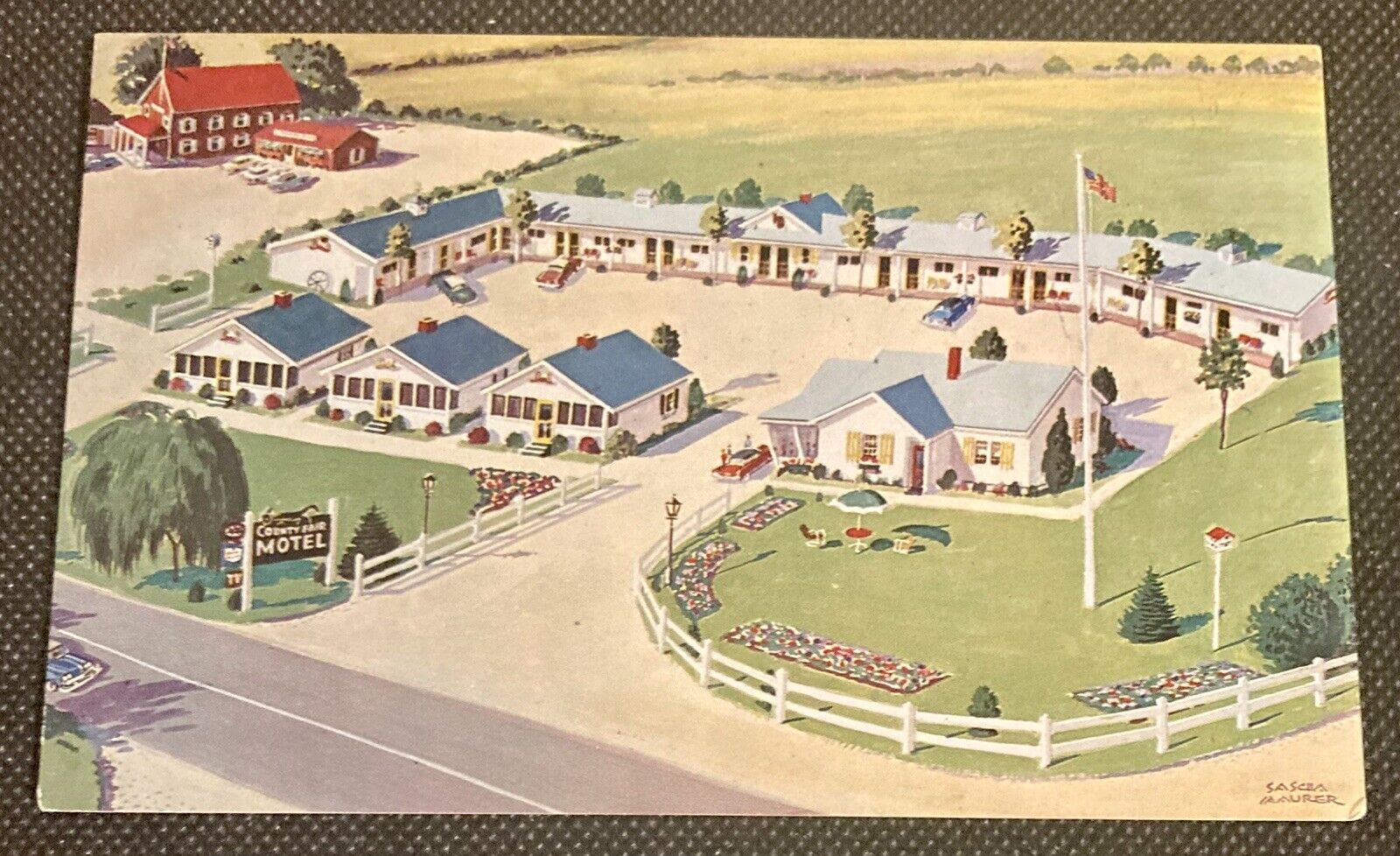 Damariscotta, ME Vintage Postcard County Fair Motel