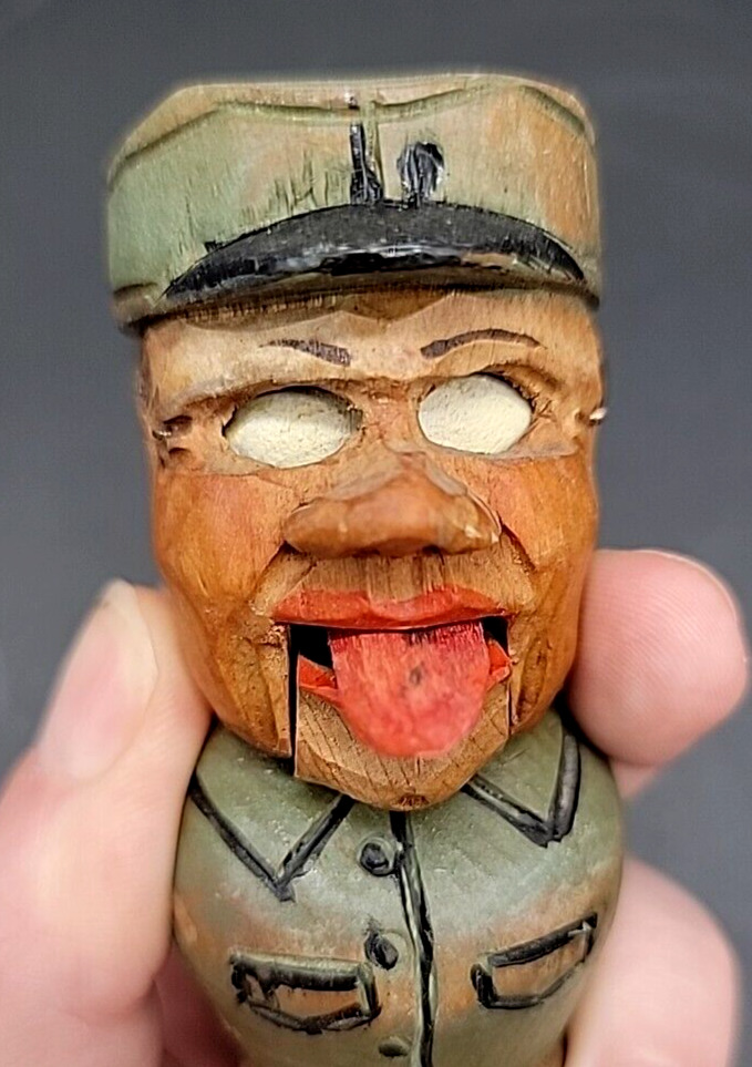 Anri Italian Hand Crafted Bottle Stopper Eye Roll Tongue Out
