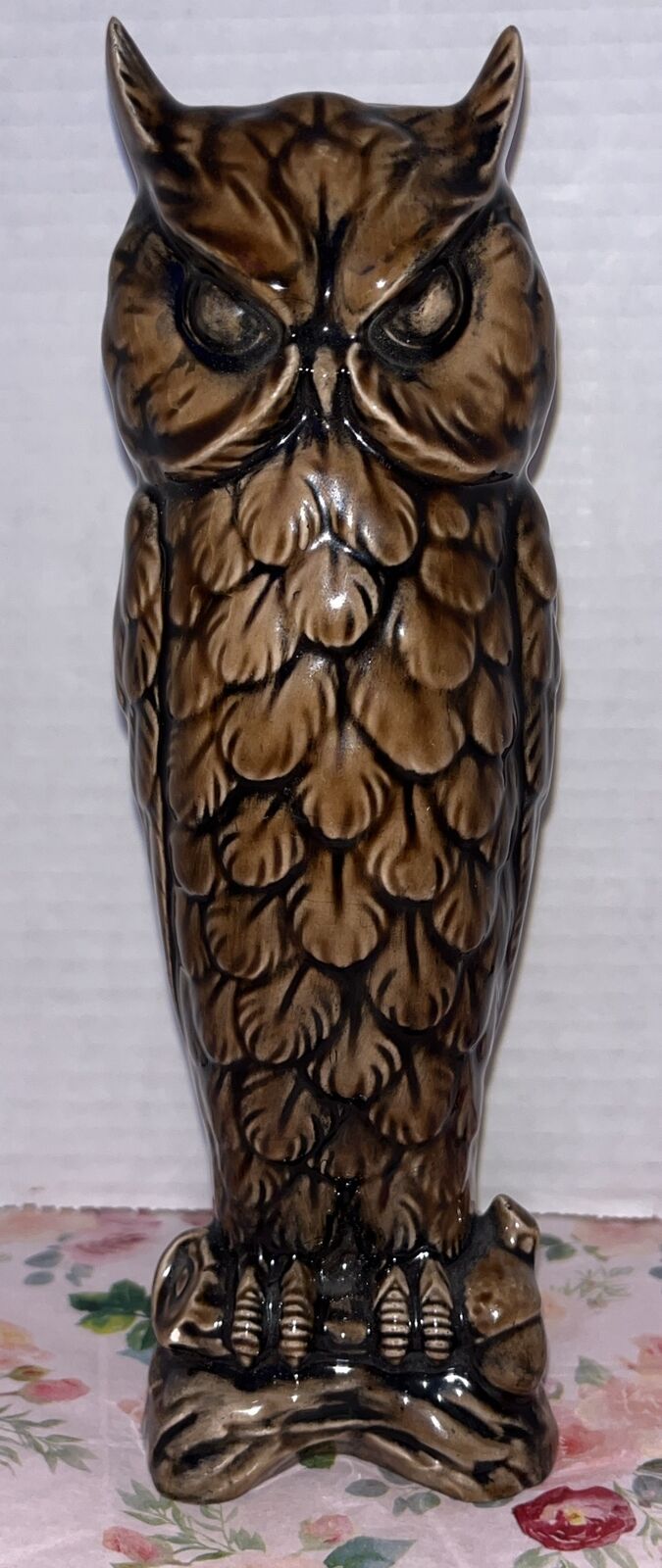 Owl figurine hobbyist made 9” tall excellent condition 