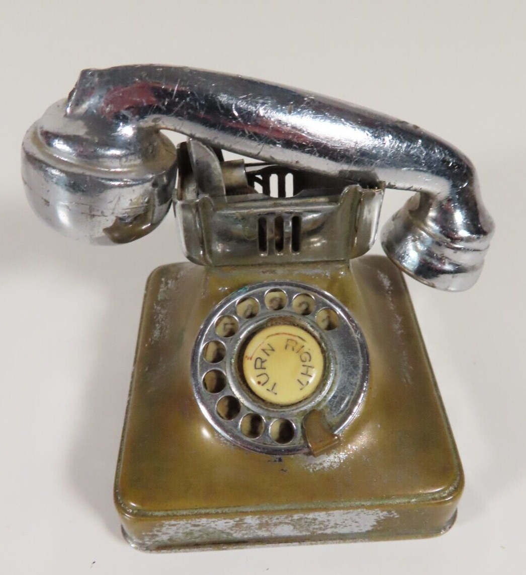 VTG 1940\'s Peacock Figural Telephone Table Lighter Occupied Japan *FOR PARTS*
