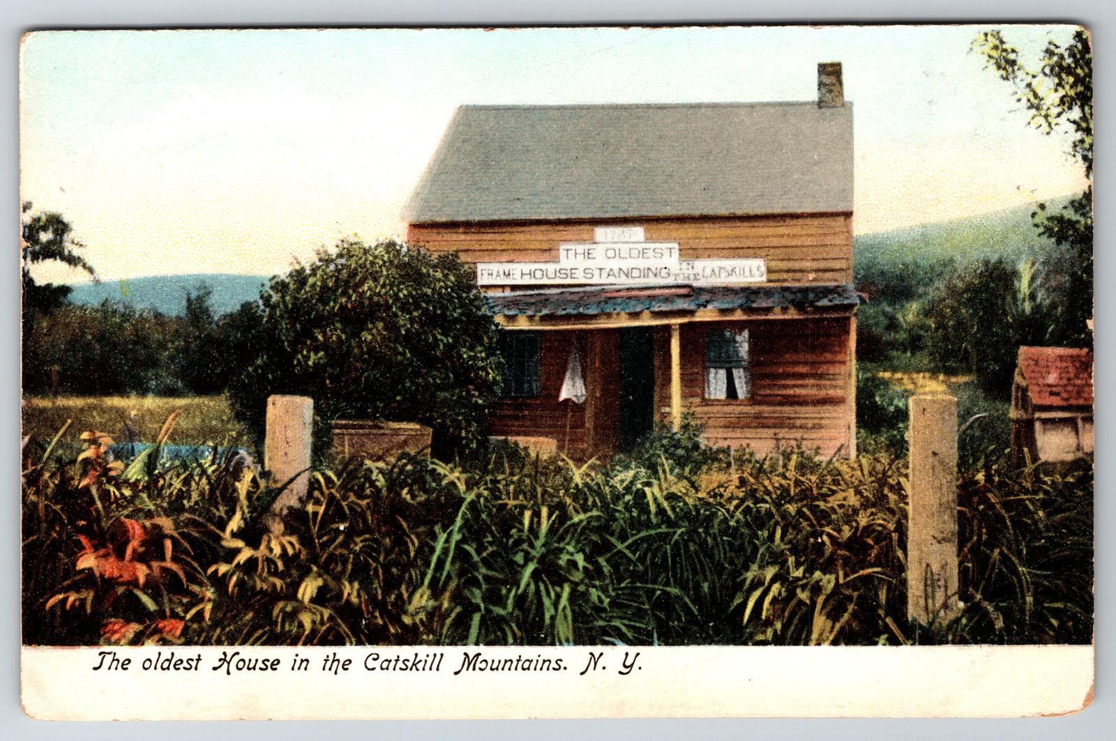 c1910s Oldest House in the Catskill Mountains New York Antique Postcard