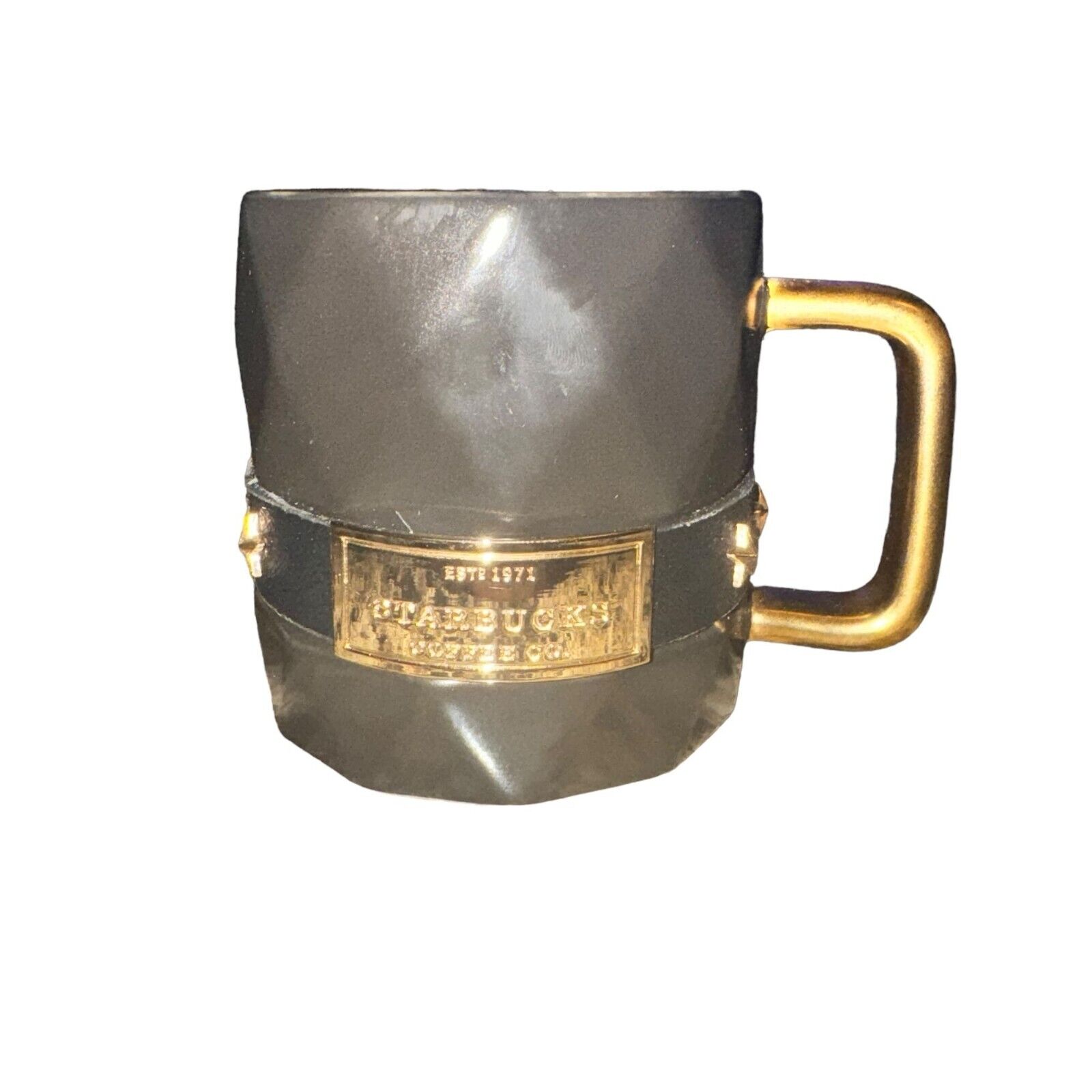 Starbucks Black Gold Ceramic Coffee Cup Mug Star Belt China Exclusive 2022 New