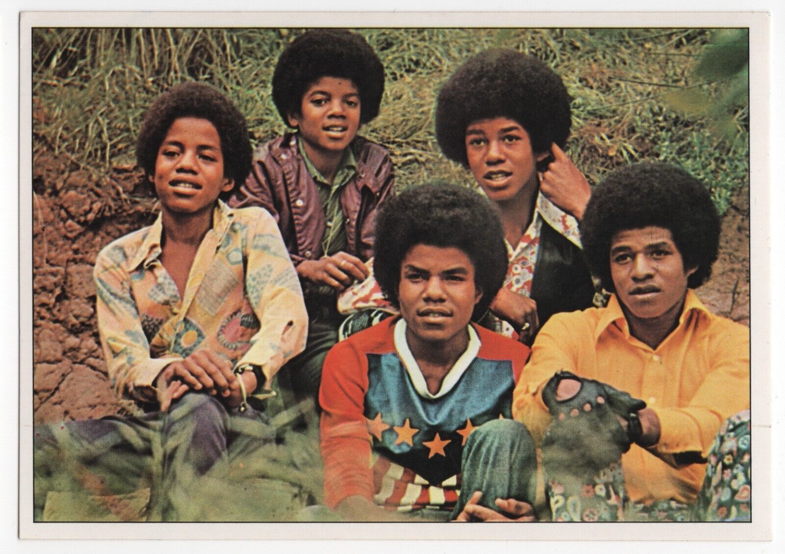 The Jackson 5 Card Panini Pop Stars Sticker 1975 Mini-Poster Michael Jackson #79
