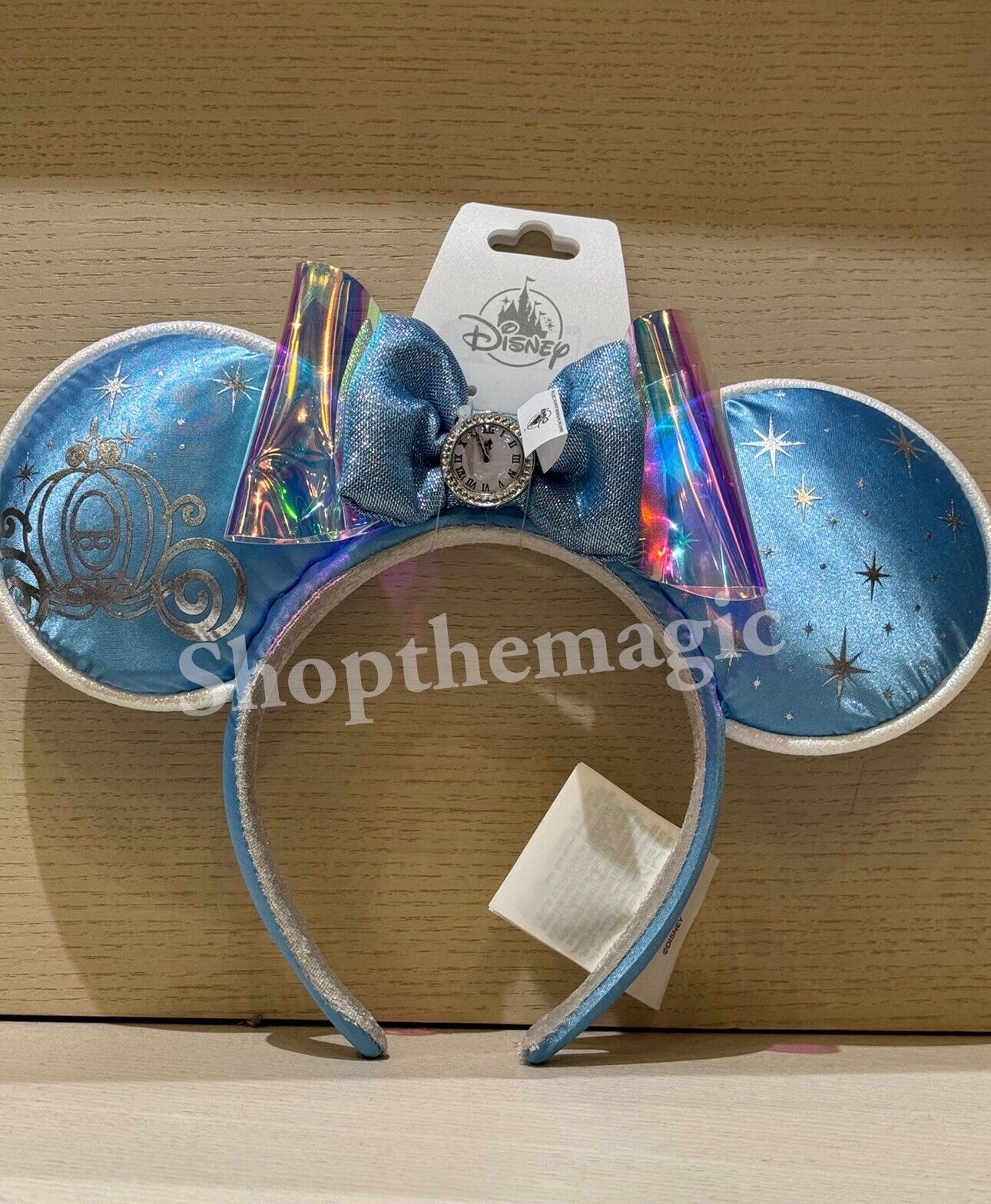 2024 Disney Parks Cinderella Midnight Carriage Minnie Ears Headband.