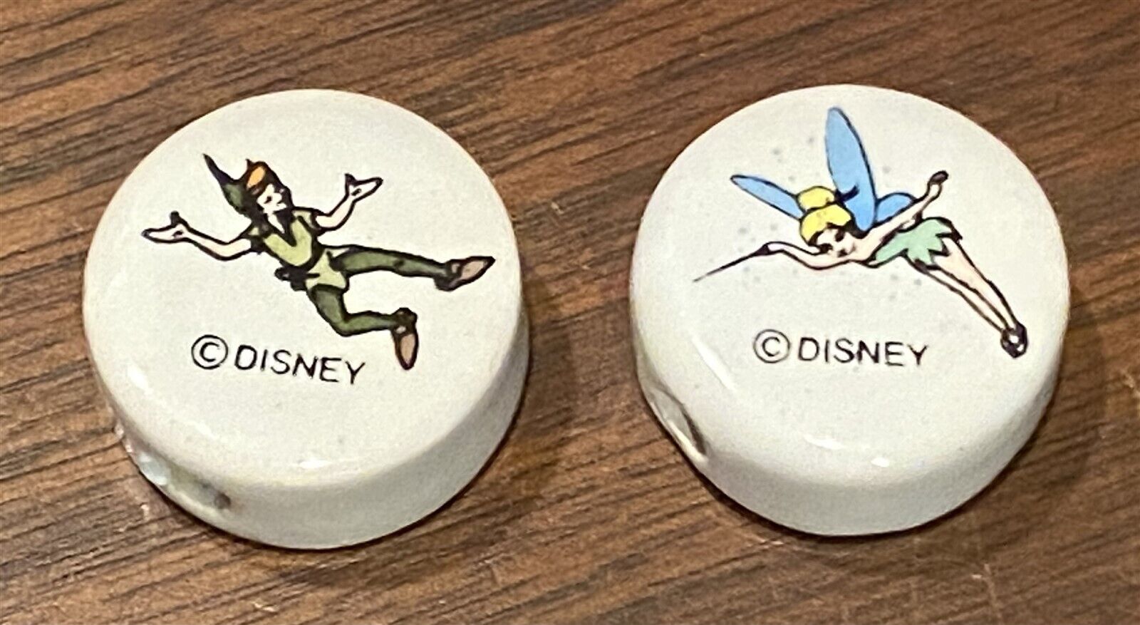 Disneyland Ceramic TINKER BELL & PETER PAN Beads Mint