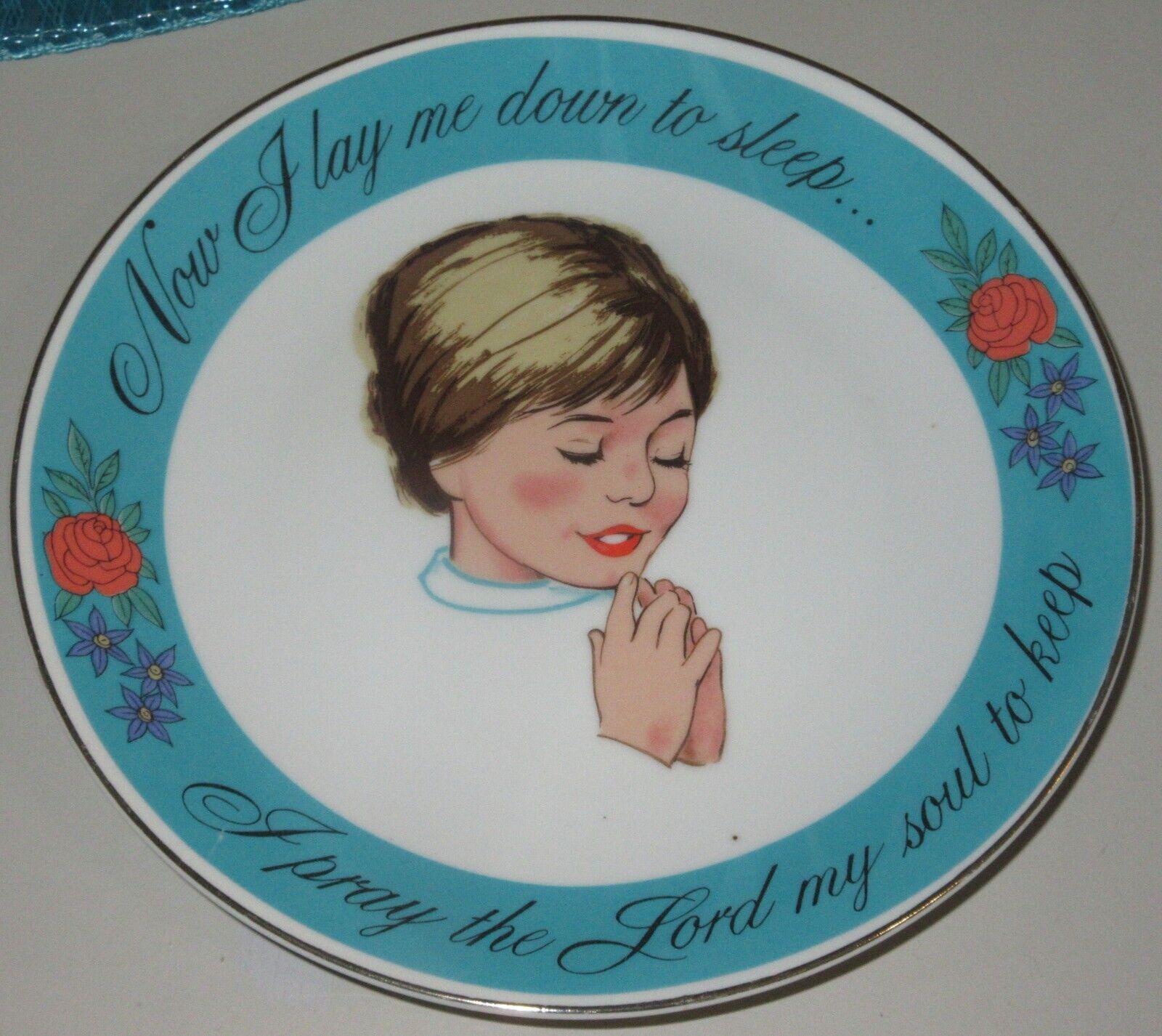 1978 Spencer Gifts Now I lay me down to sleep-I pray the Lord... Prayer Plate B
