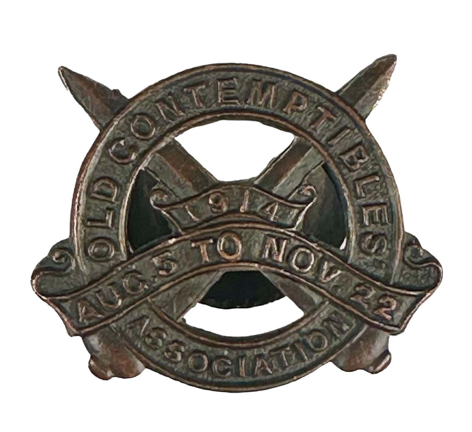 World War One 1914 August - November OId Contemtibles Association Lapel Badge