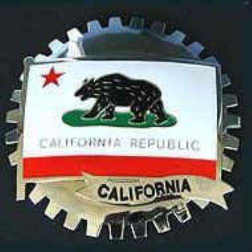 CALIFORNIA STATE FLAG CAR GRILLE BADGE EMBLEM