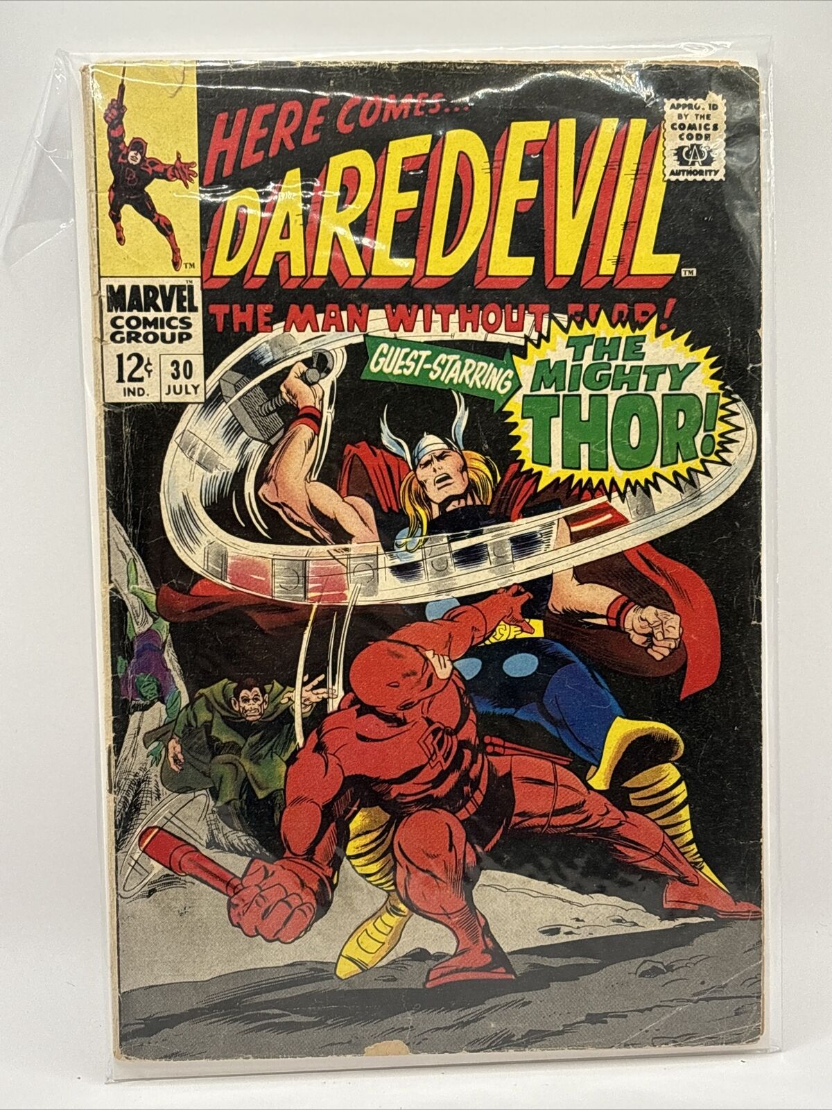 Marvel Daredevil #30 silver age comic book 1967 Colan art Lee story Mighty Thor