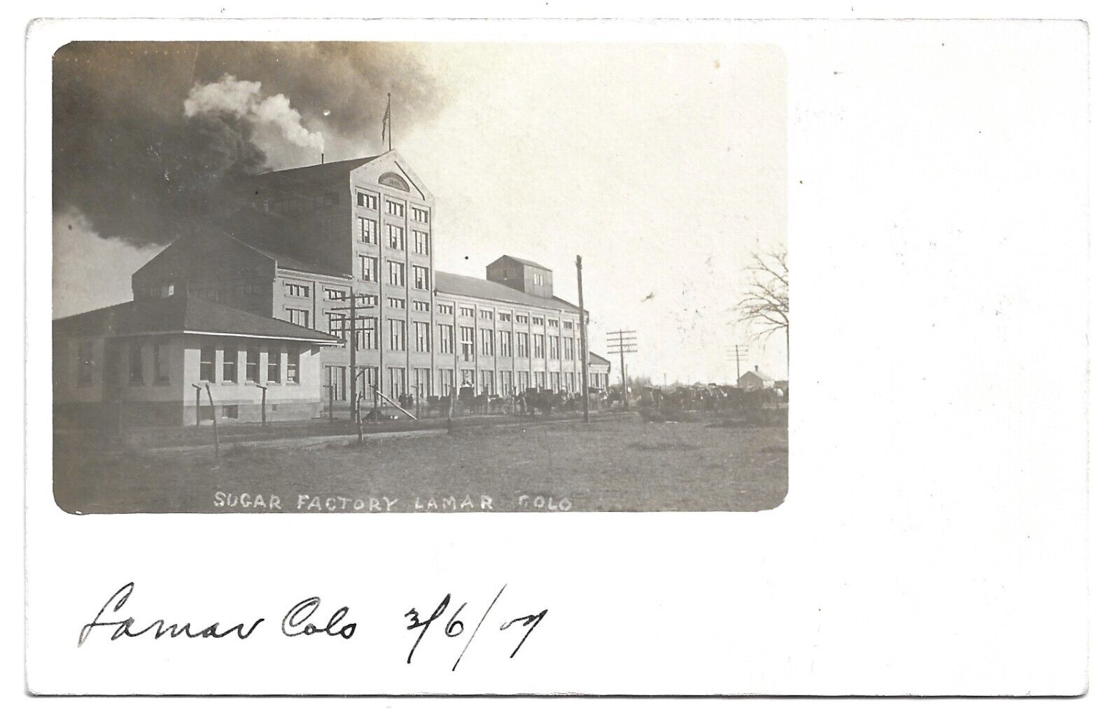 Lamar Colorado Sugar Factory, Antique RPPC Photo Postcard