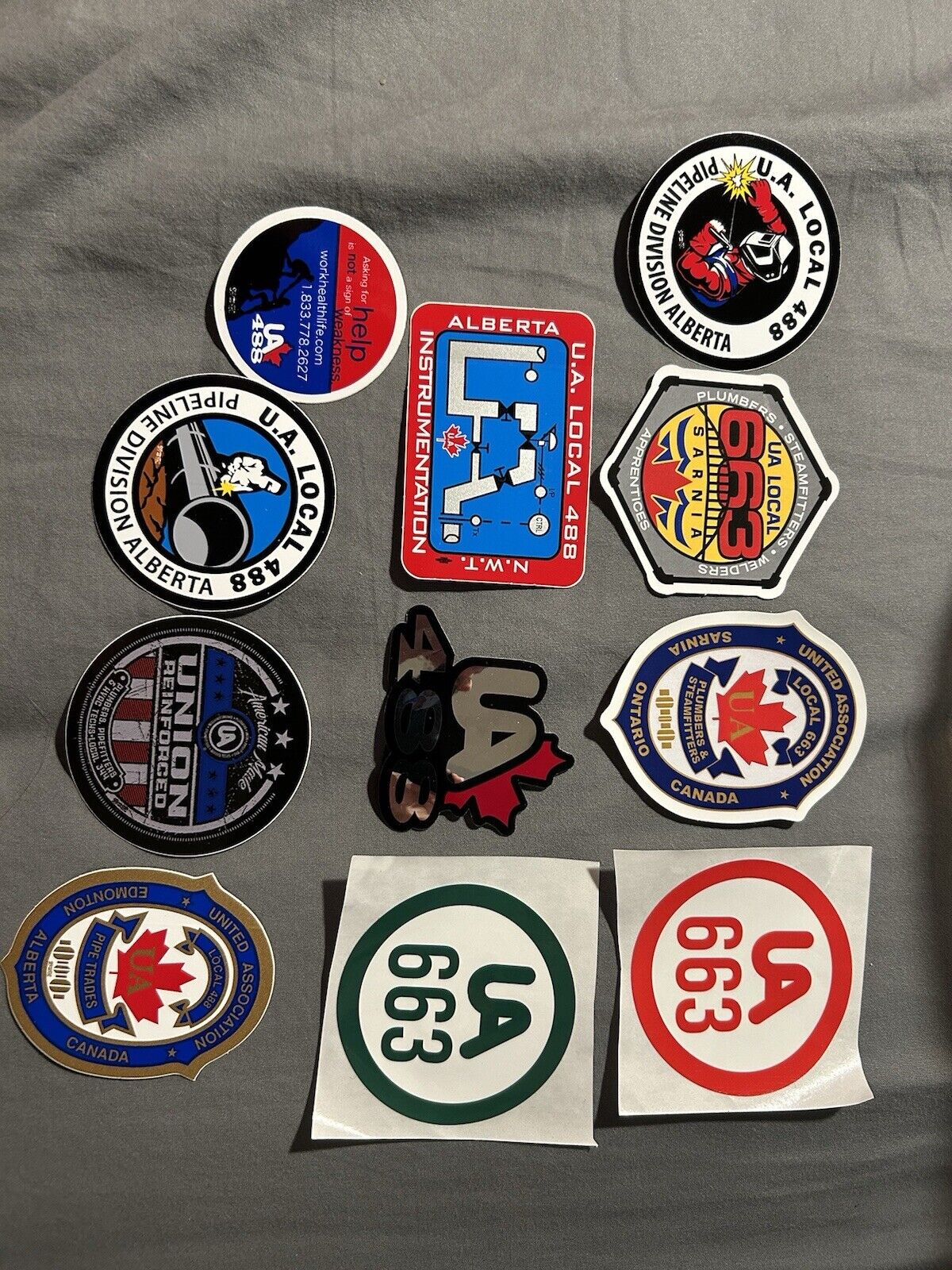 UA Stickers Lot#1 Plumber And Pipefitters
