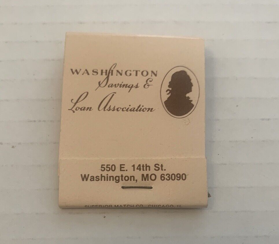 Vintage Washington Savings & Loan Matchbook Full Unstruck Ad Souvenir Matches