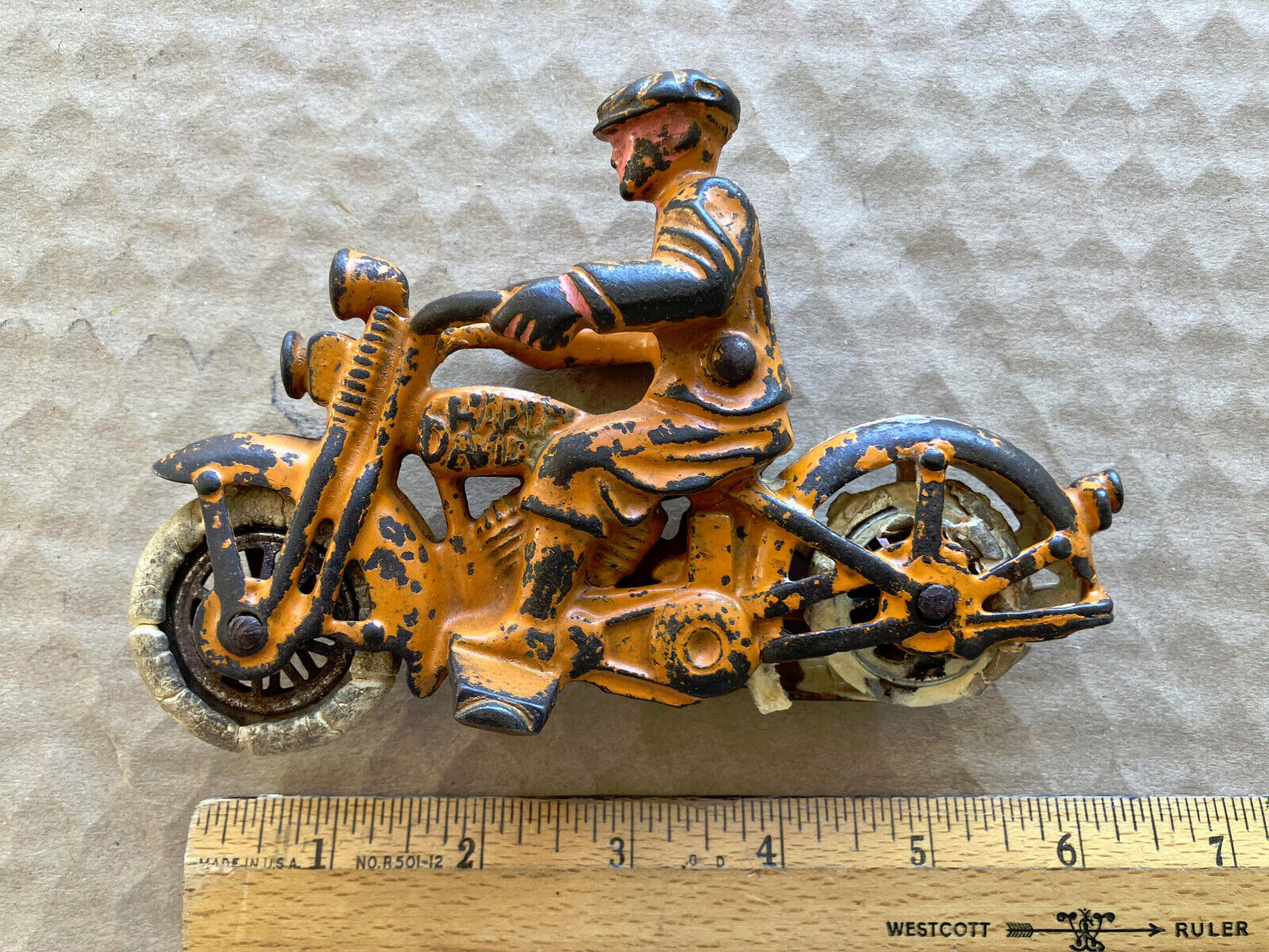 Used 1930\'s Hubley/Harley Davidson 6 inch with original paint