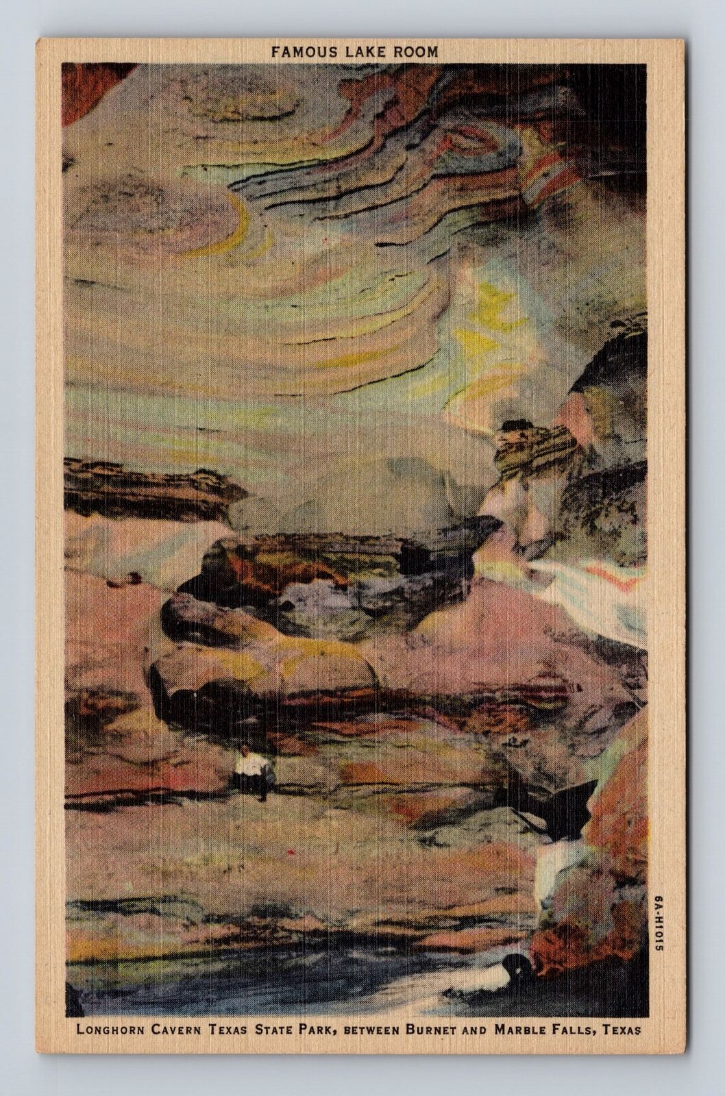 Marble Falls TX-Texas, Lake Room Longhorn Cavern Park, Vintage Postcard