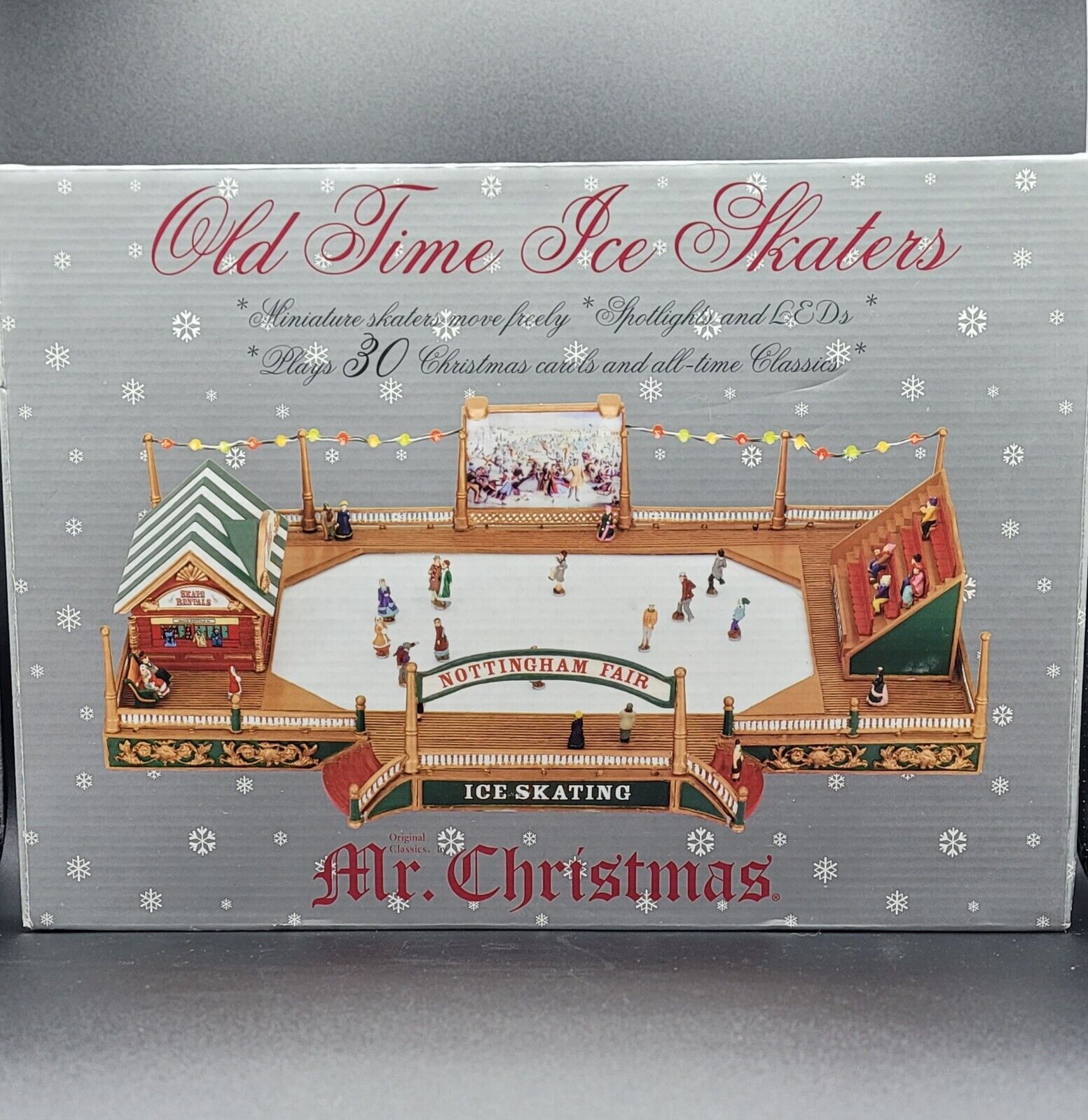 Mr Christmas Old Time Ice Skaters EMPTY BOX WITH STYROFOAM ONLY