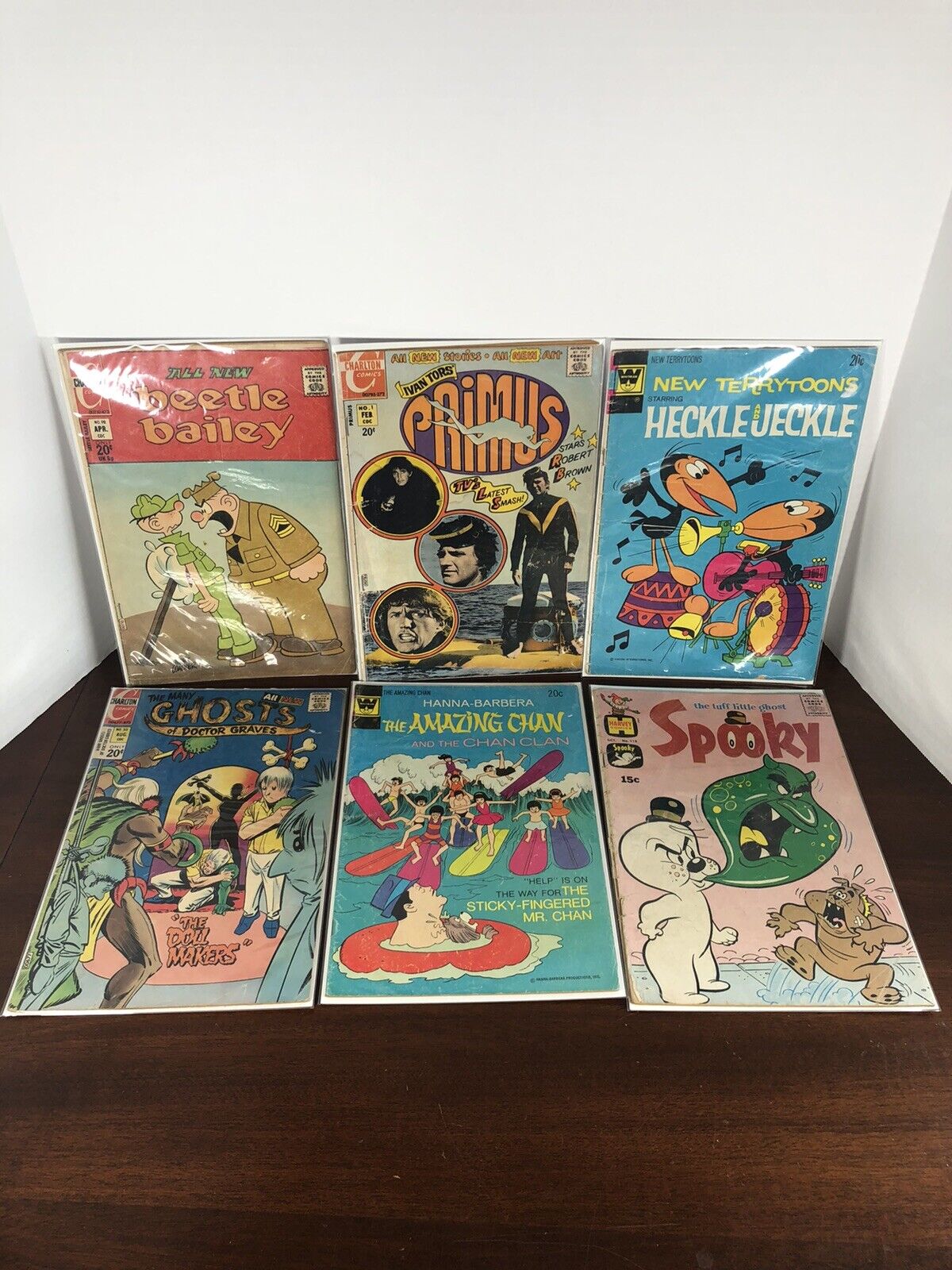 Charlton Whitman Comics Lot Of 6 Vintage Silver Bronze Age Books - Beetle Bailey